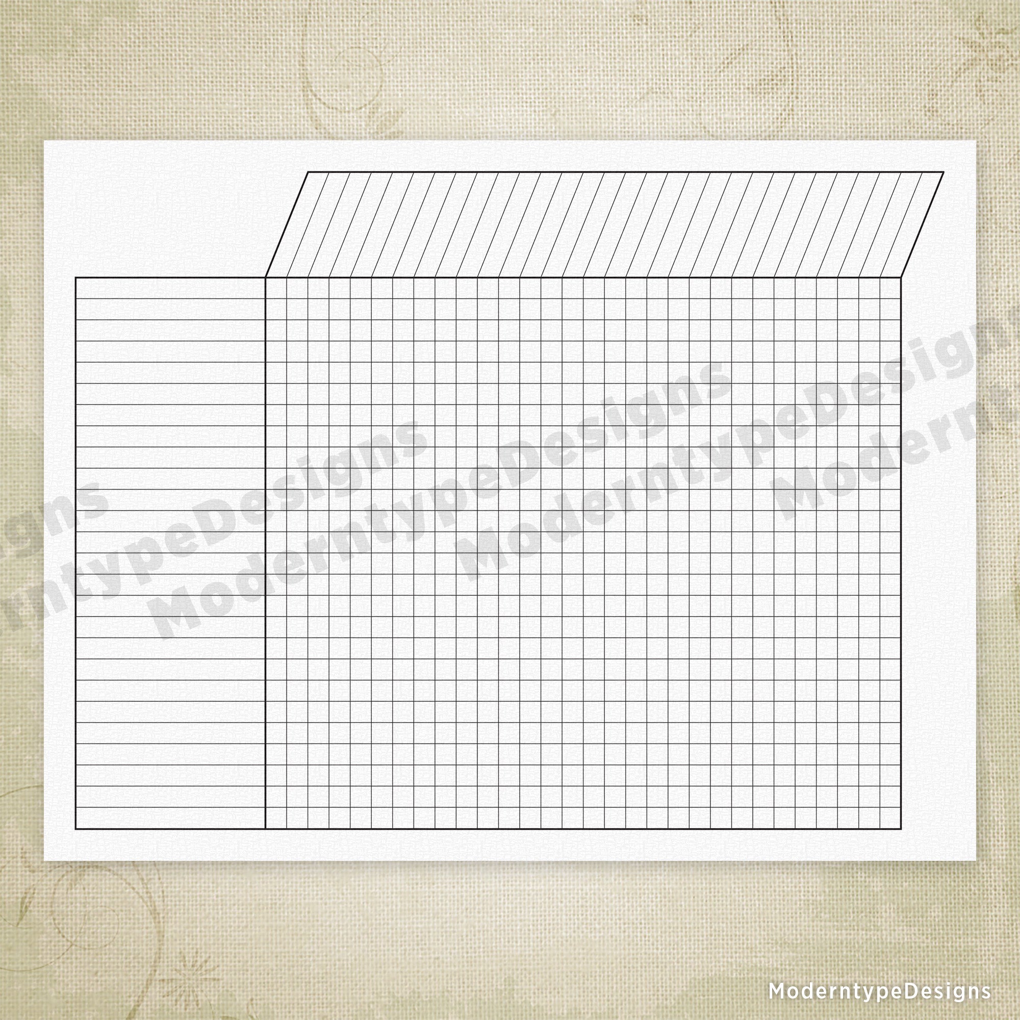 Blank Spreadsheet Printable