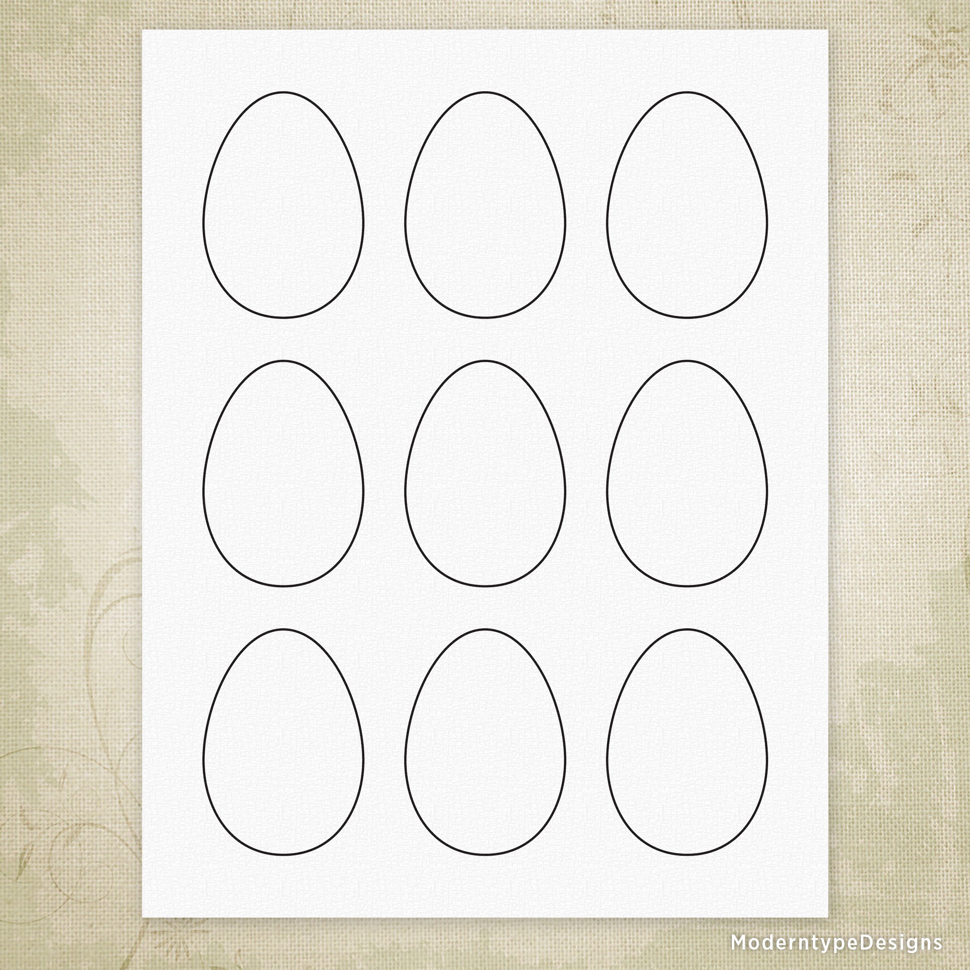 Easter Eggs Template Printable