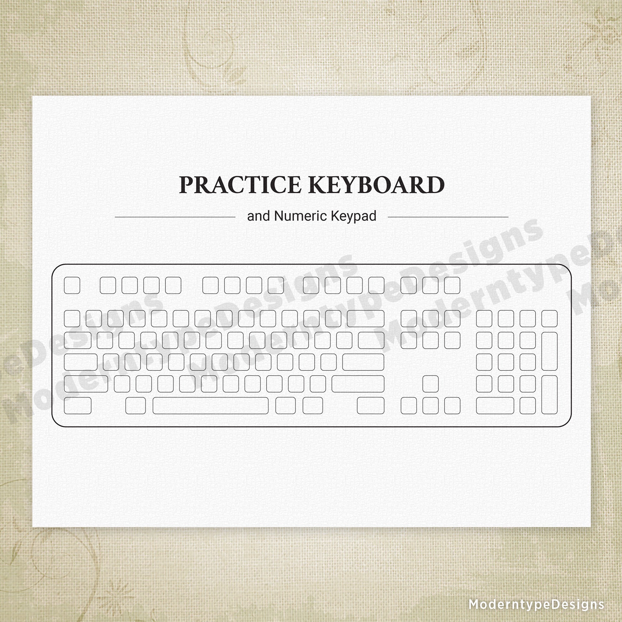 Standard Practice Keyboard Printable