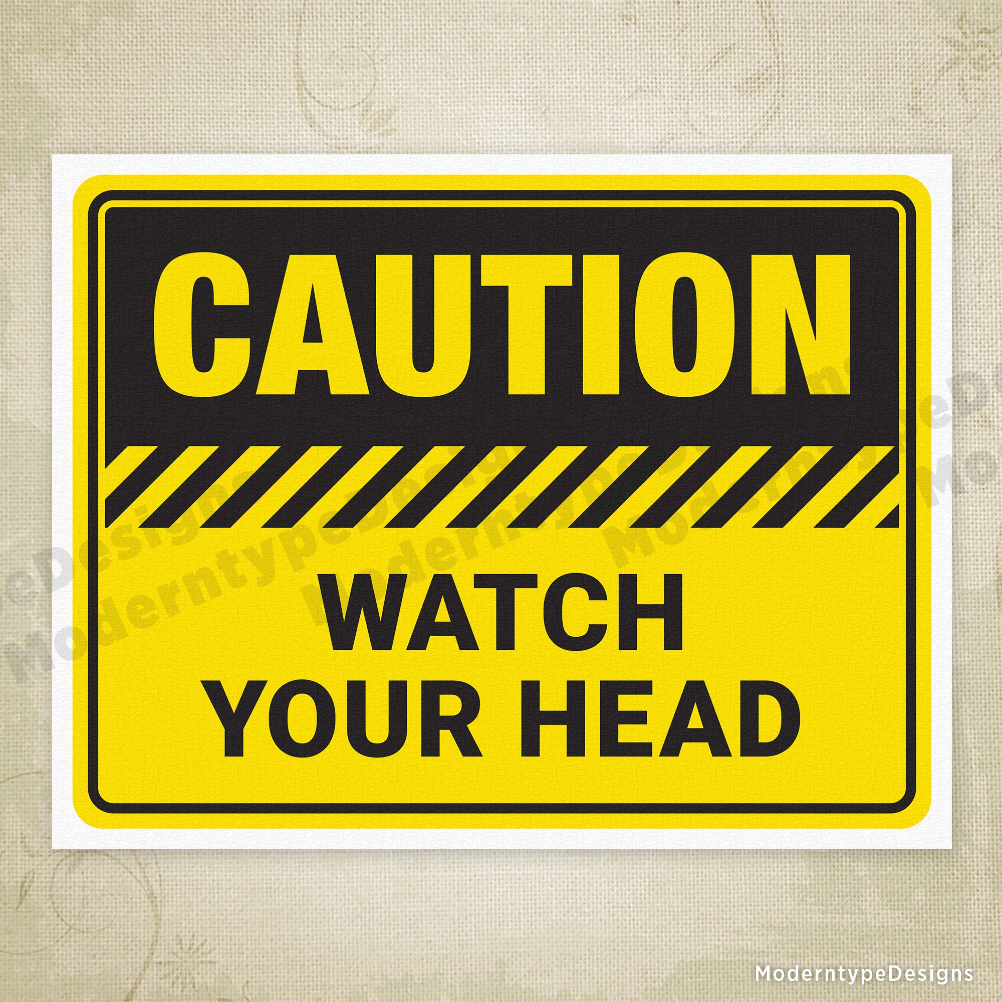 Caution Watch Your Head Printable Sign