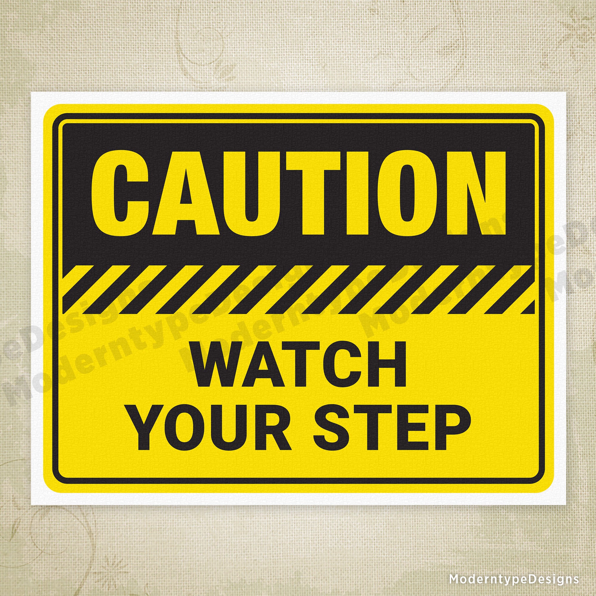 Caution Watch Your Step Printable Sign