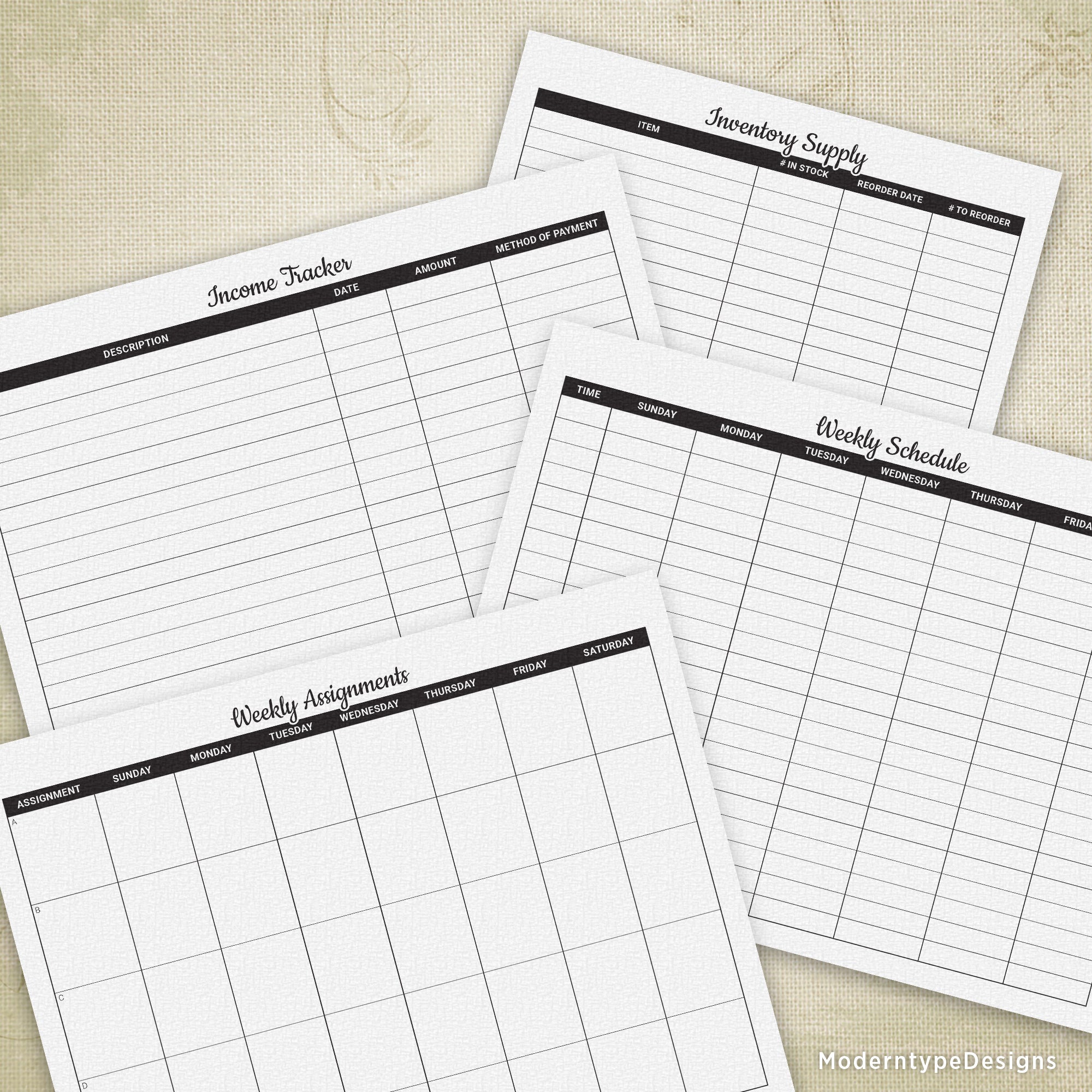 Business Planner Printable Kit