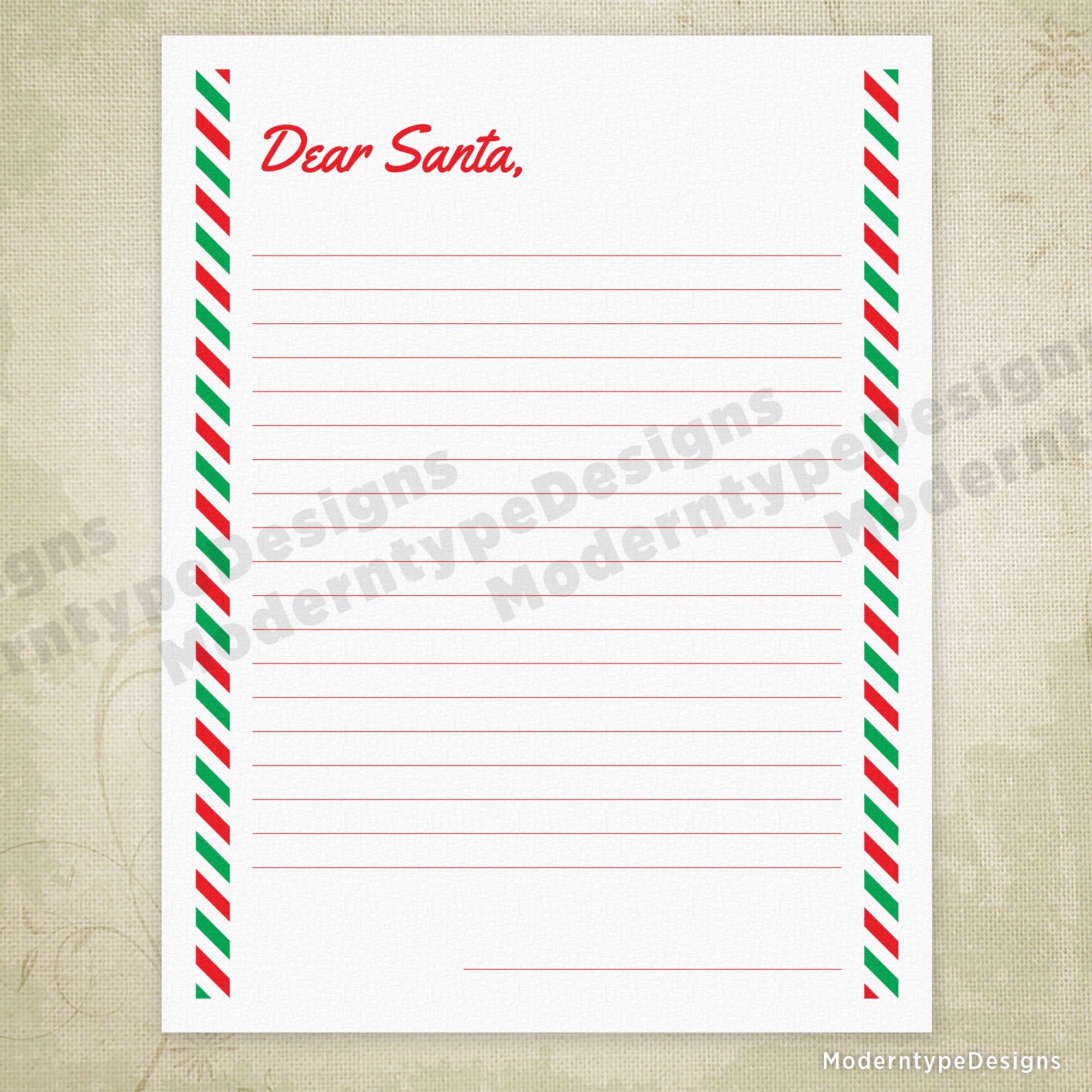 Christmas Letter & List Printables