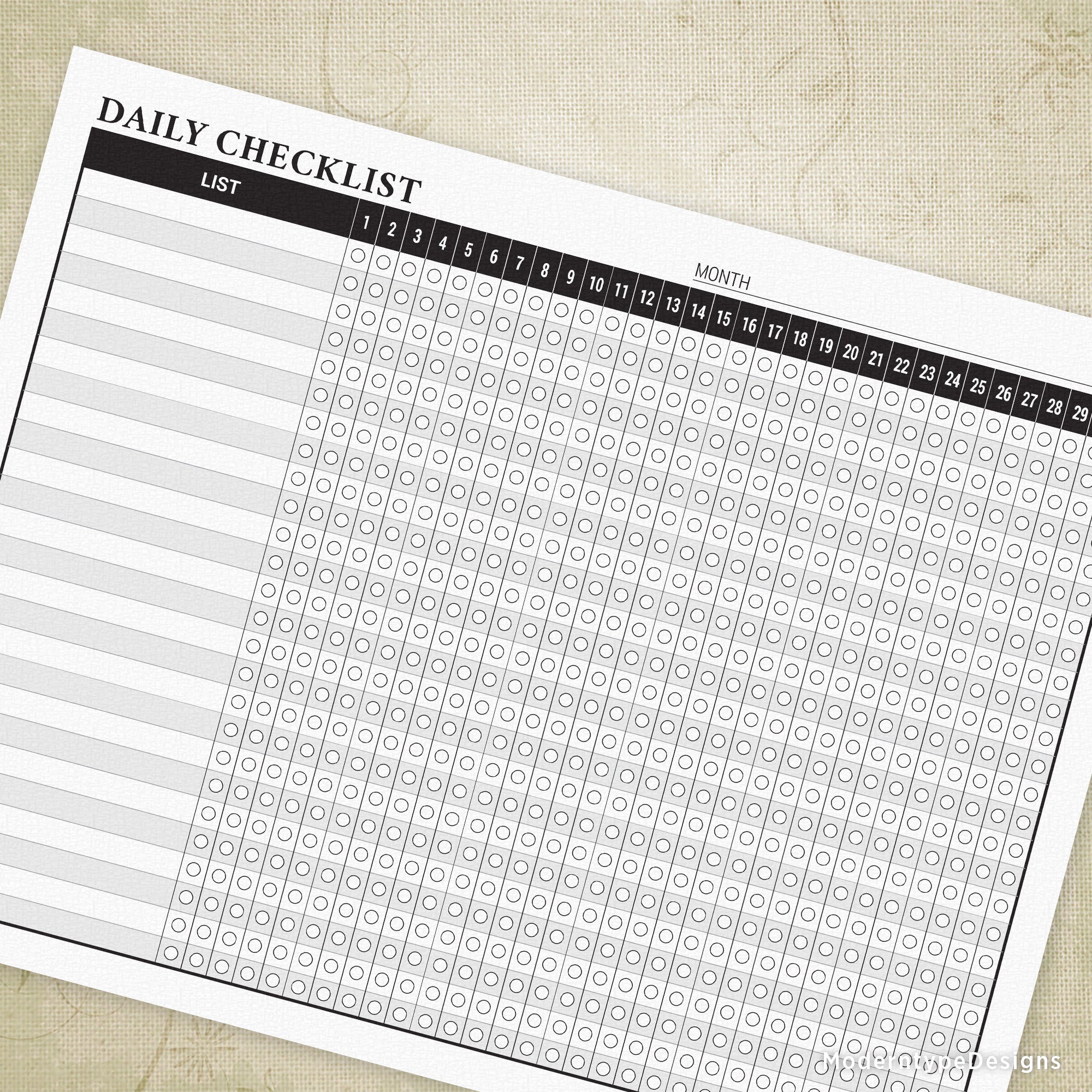 daily-checklist-planner-printable for Free Printable Daily Checklist Template Daily Checklist Planner Printable for Free Printable Daily Checklist Template