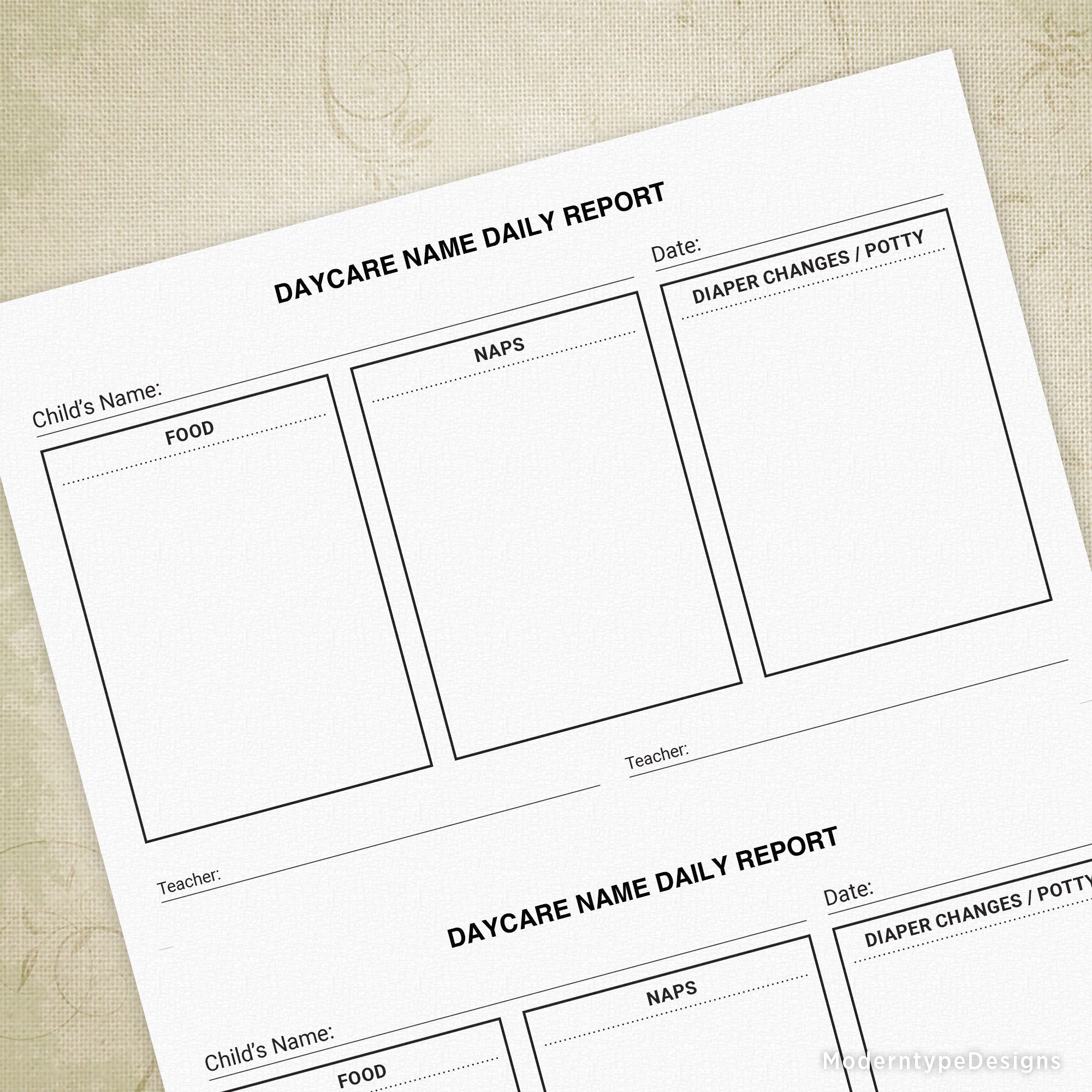 daycare-child-report-printable-8-5-x-5-5-half-sheet-personalized for Free Printable Daily Reports For Daycare Daycare Child Report Printable, 8.5 x 5.5, Half Sheet, Personalized for Free Printable Daily Reports For Daycare