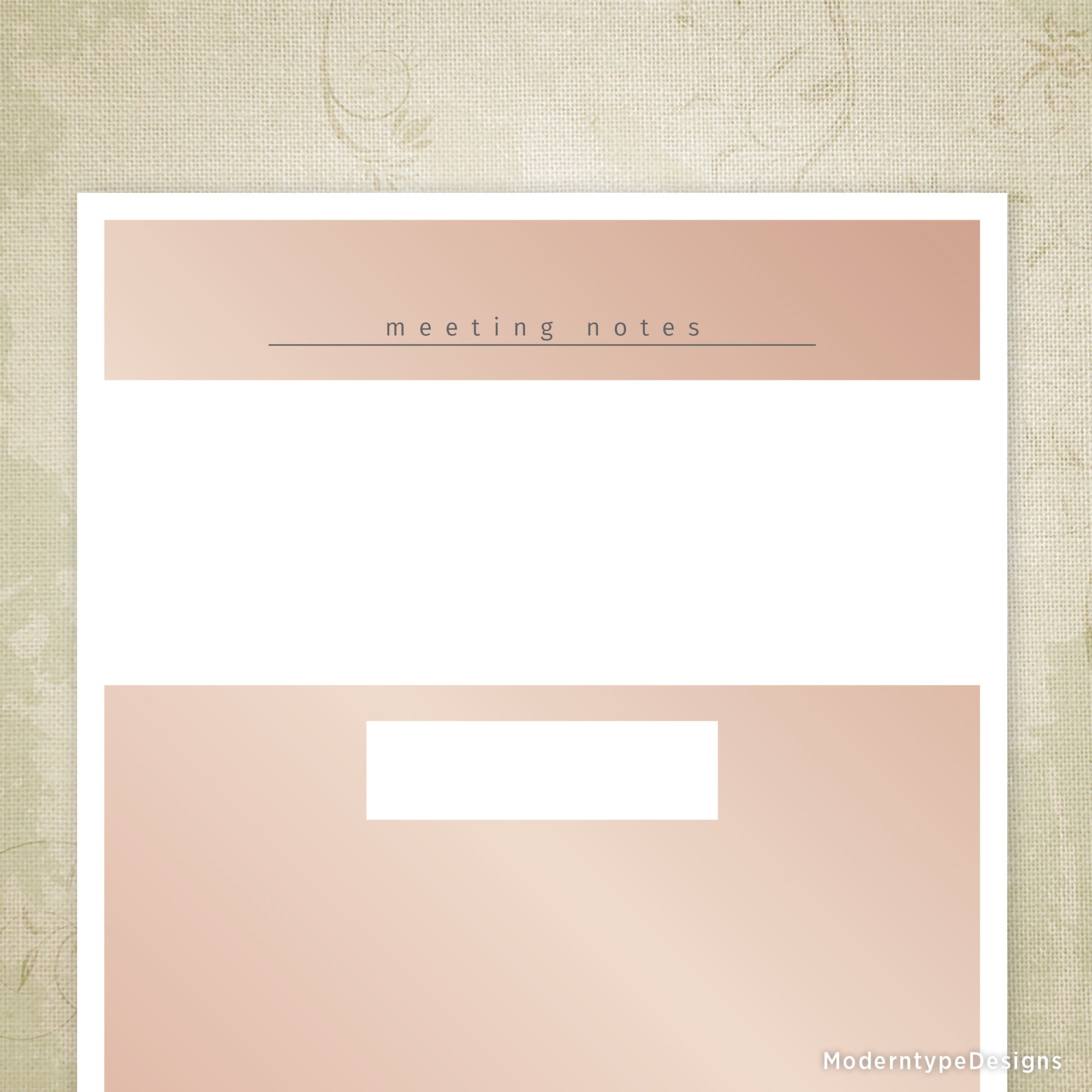 Digital Meeting Notes Planner