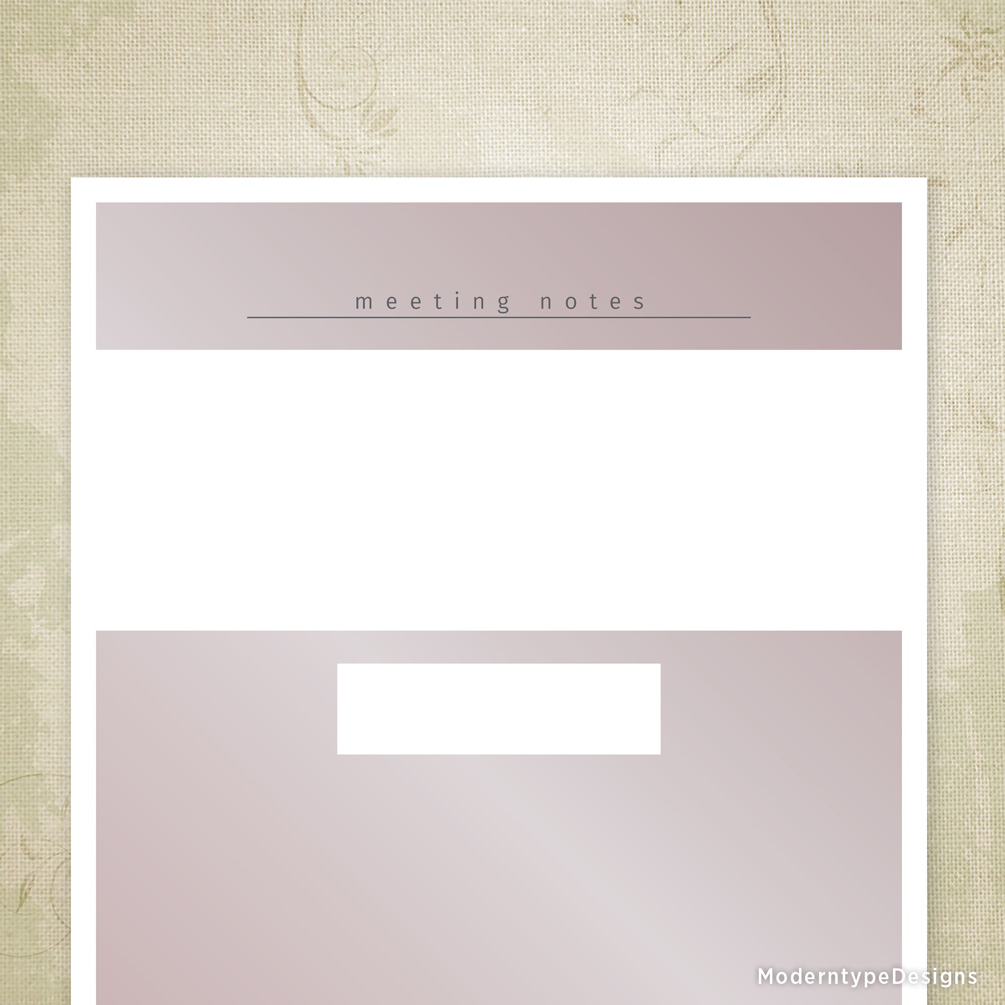 Digital Meeting Notes Planner