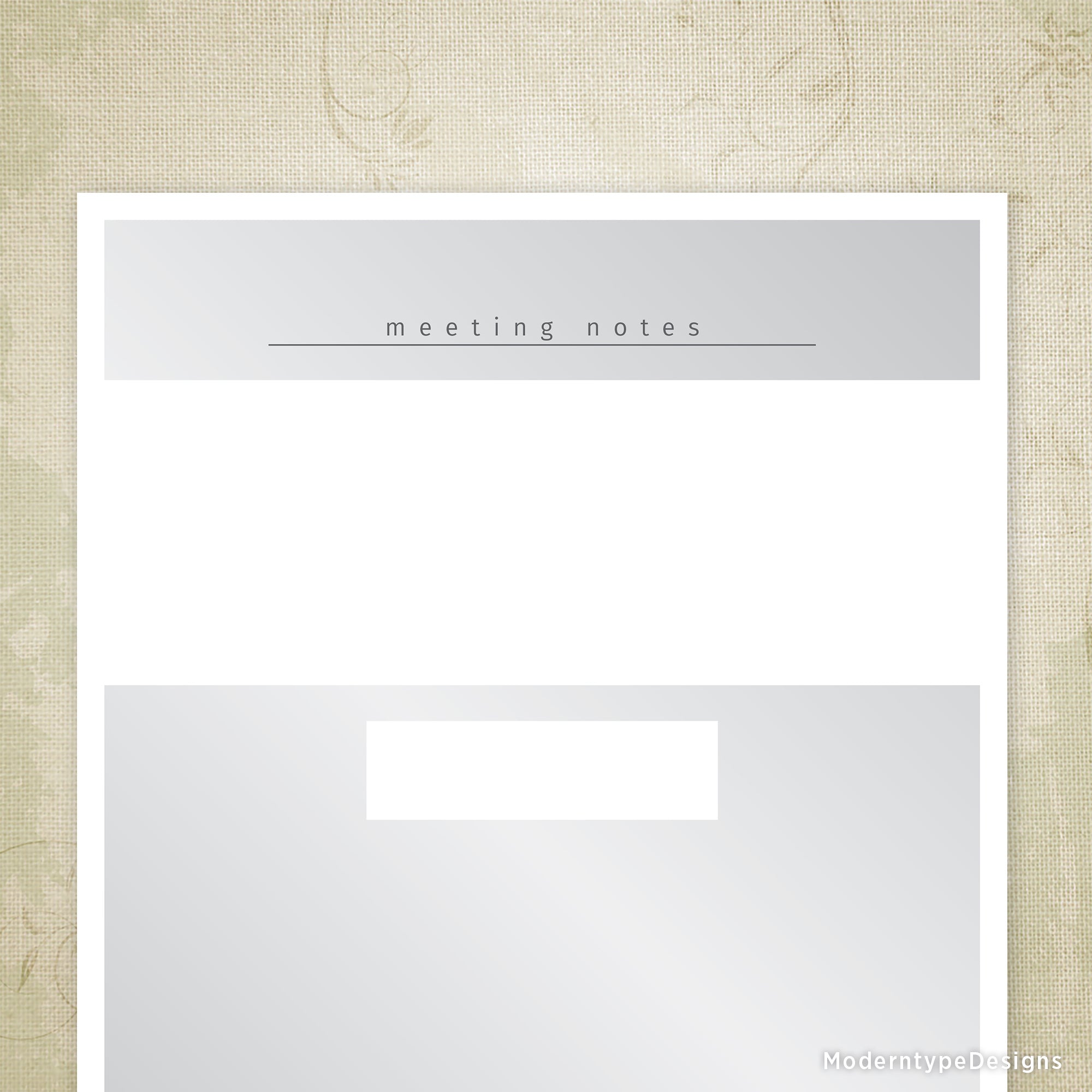 Digital Meeting Notes Planner