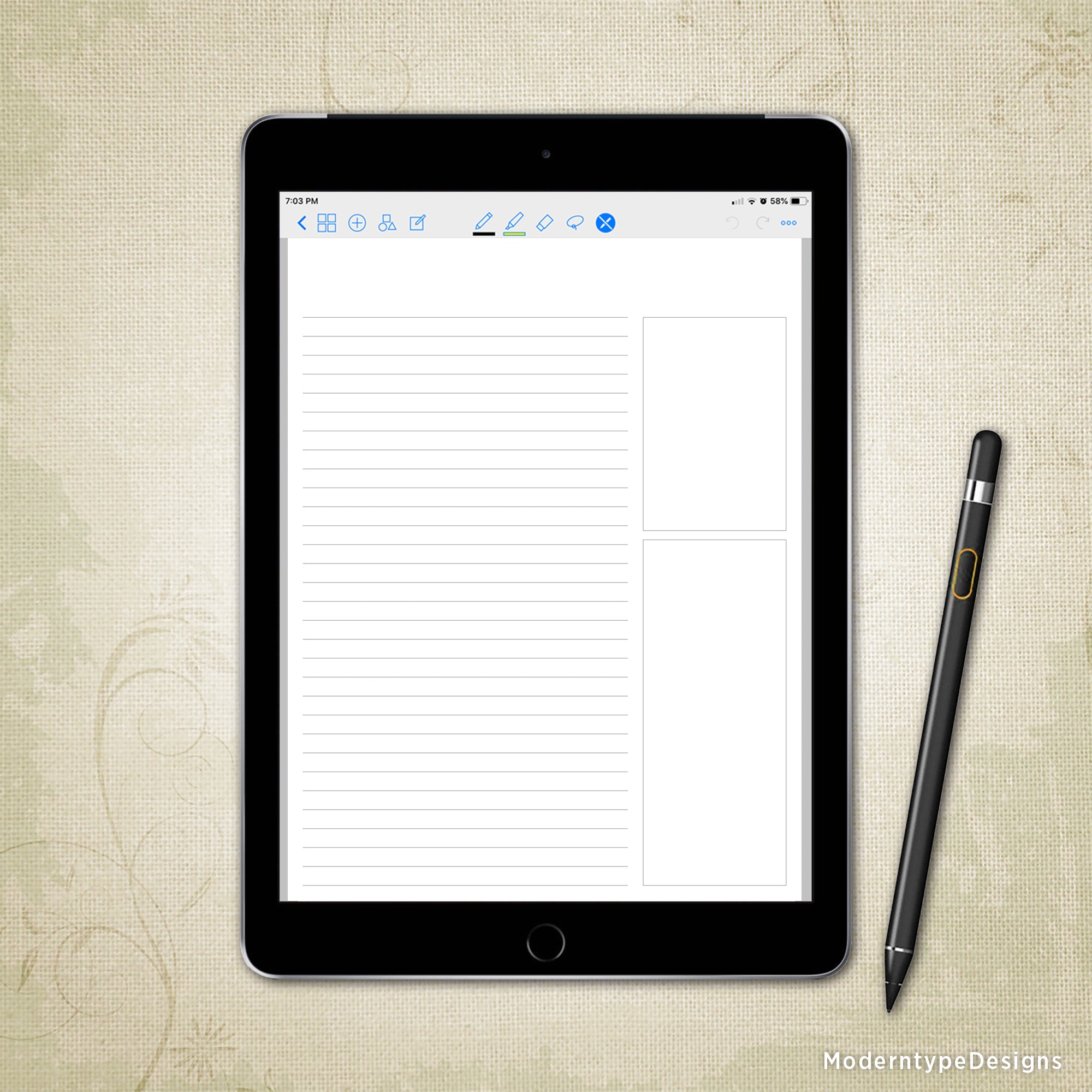 Digital Meeting Notes Planner