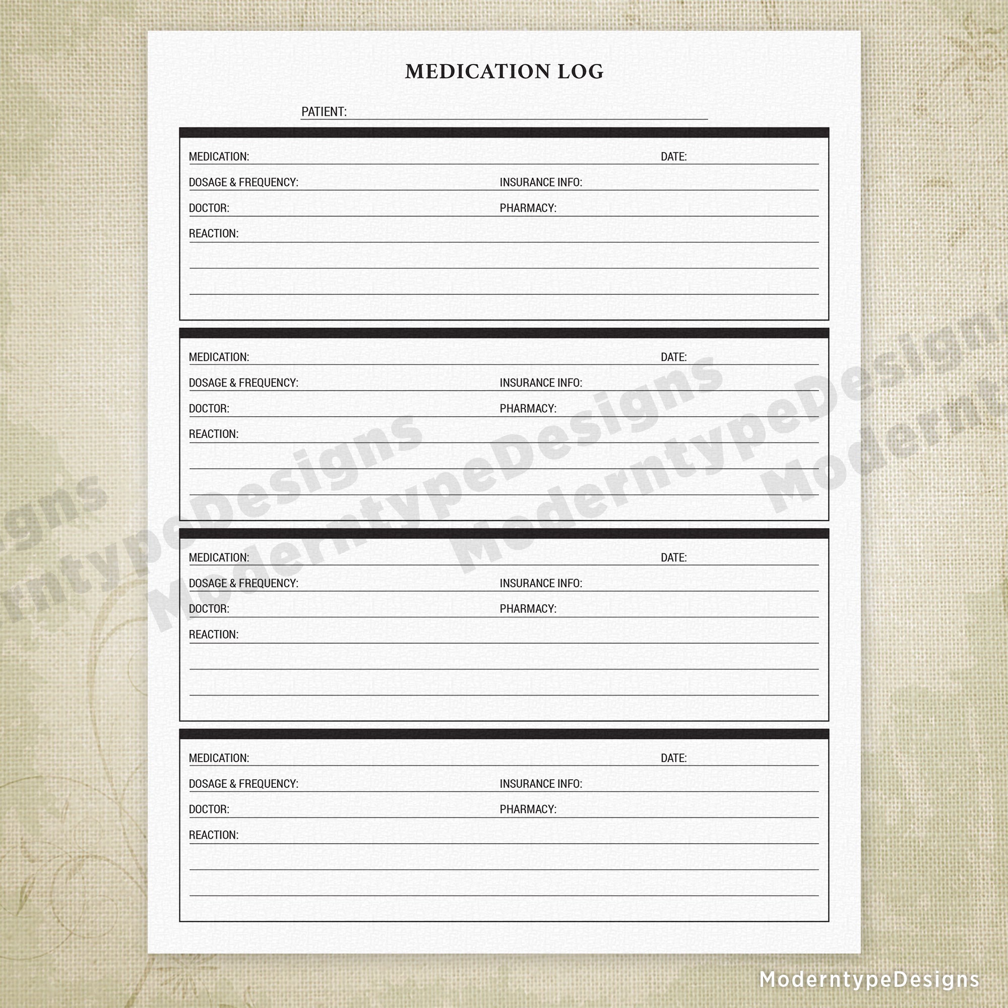 Doctor Visit Printable Kit for Patients