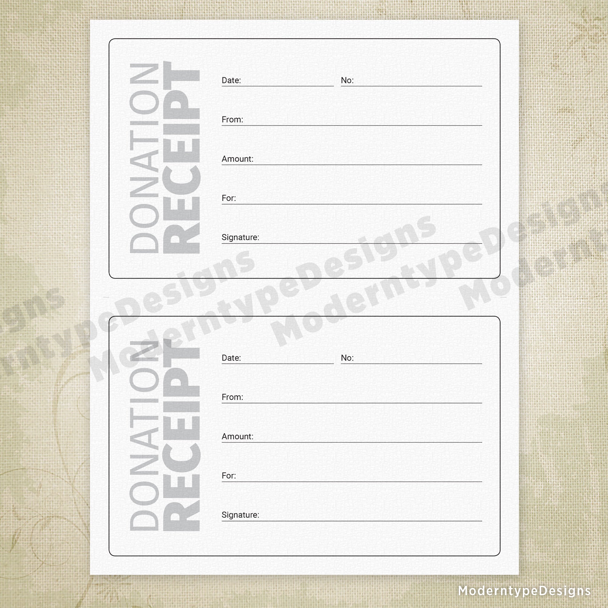 Donations Receipt Printable