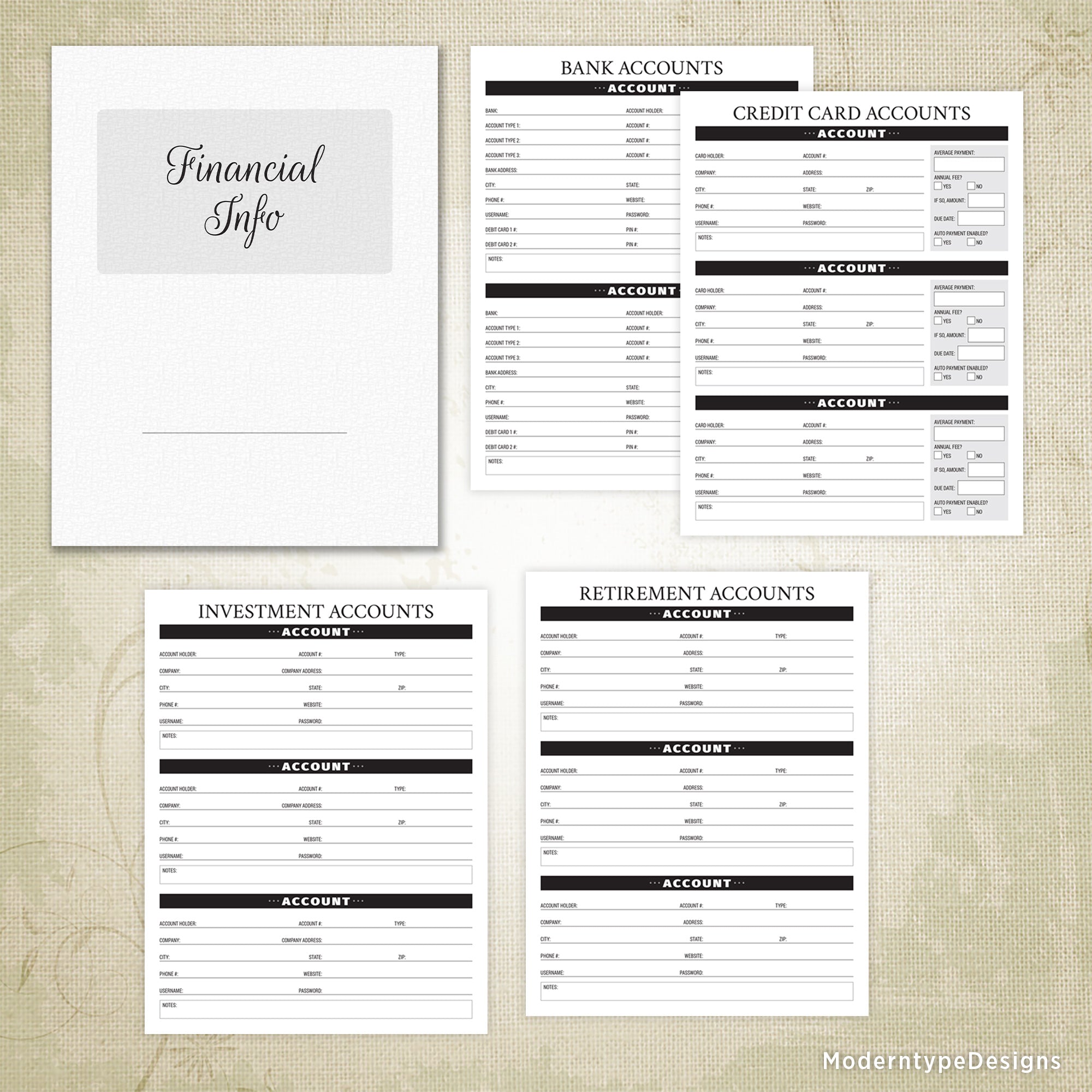 End of Life Planner Kit Printable