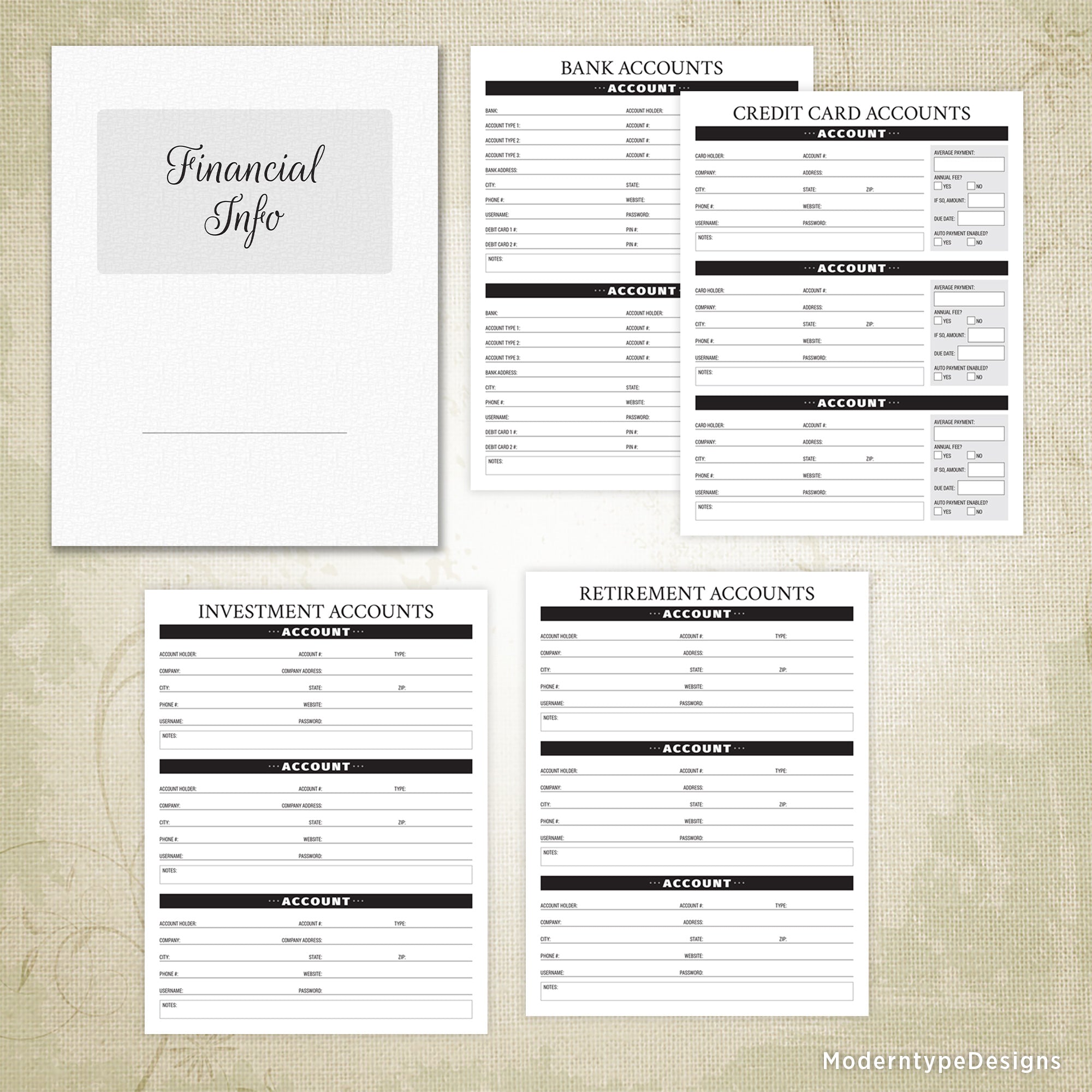 End of Life Planner Kit Printable