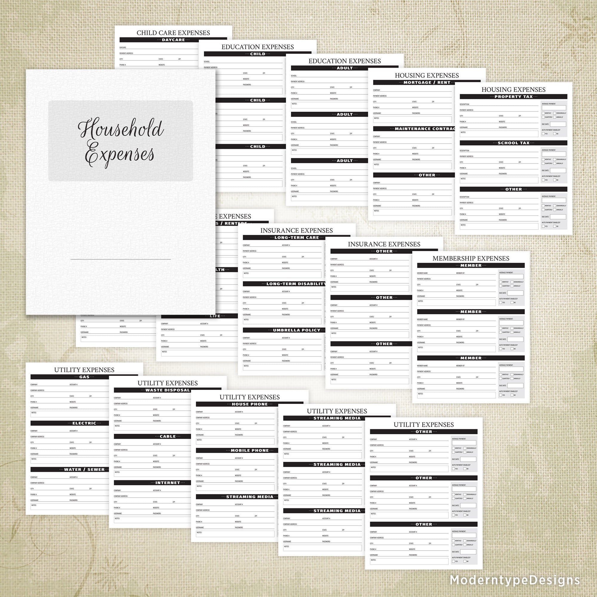 End of Life Planner Kit Printable