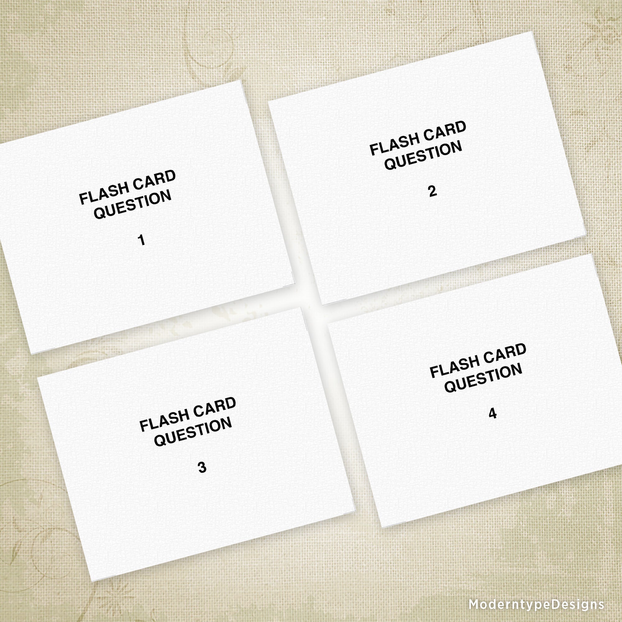 This is a Flash Cards Printable PDF template with editable fields. Teachers can use these as notecards and students can use these for studying.