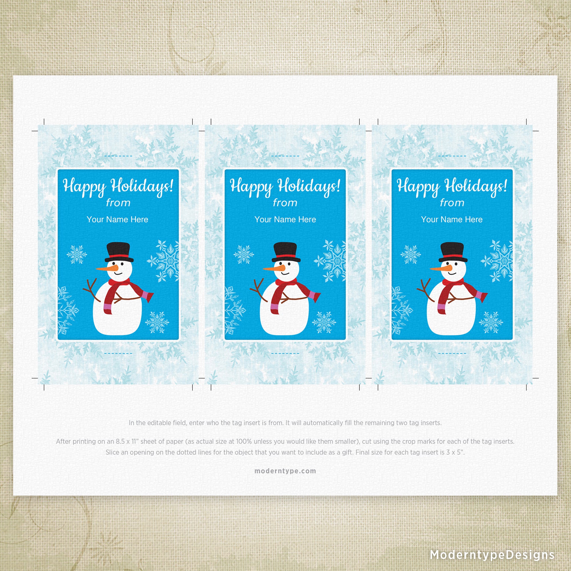 Holiday Glow Stick, Pencil Tag Printable, Personalized