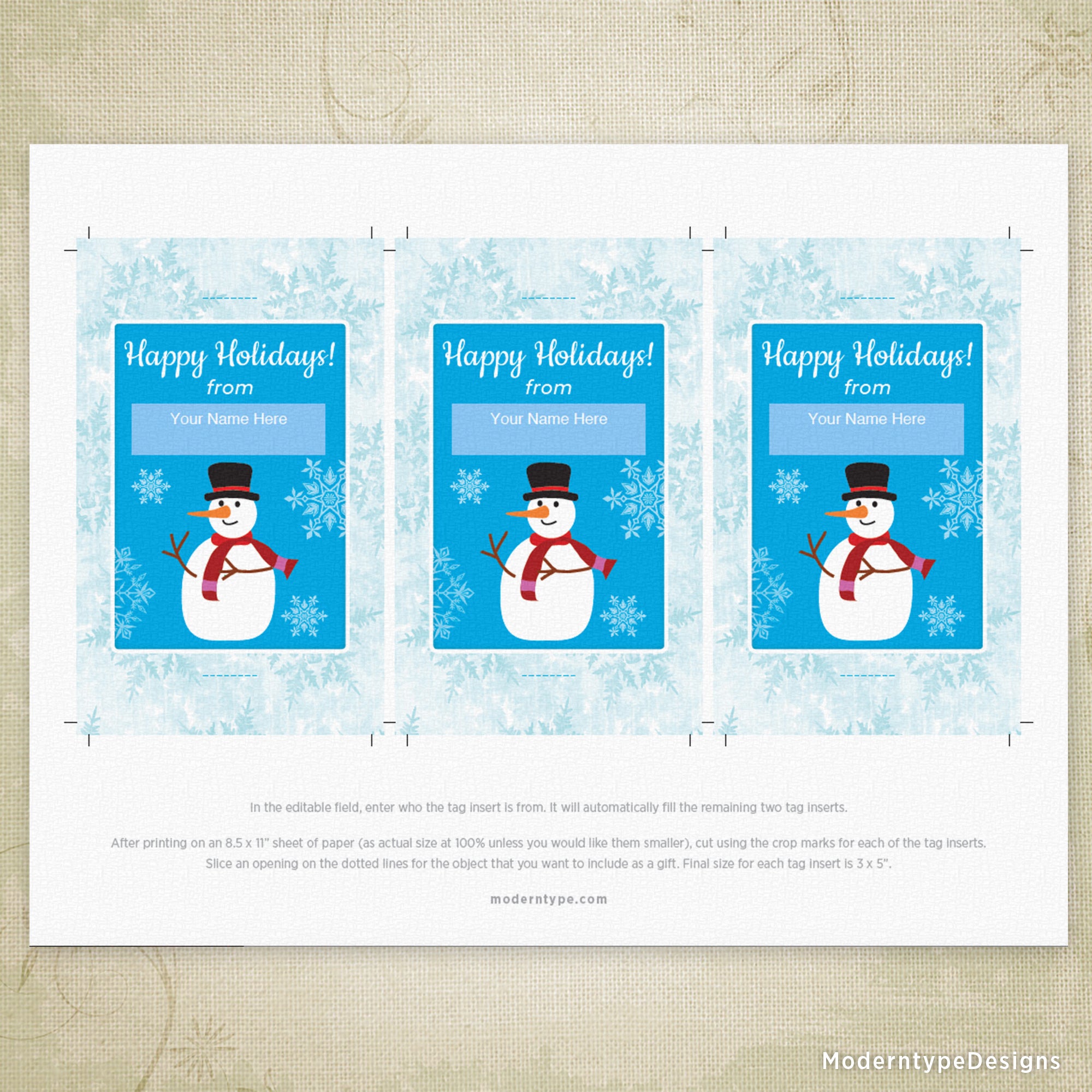 Holiday Glow Stick, Pencil Tag Printable, Personalized