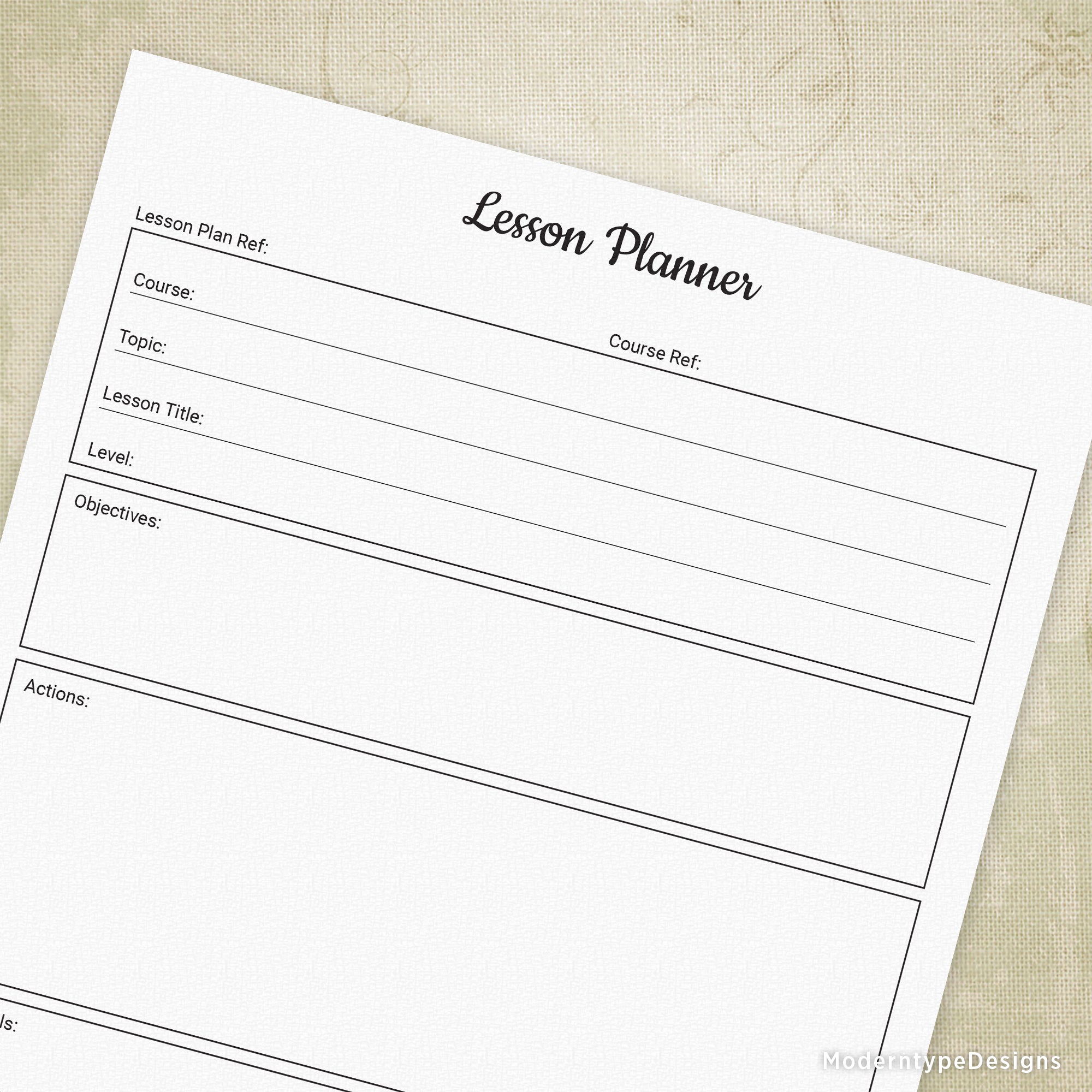 This is a School Lesson Planner Printable PDF. Great for helping teachers with their scheduling.