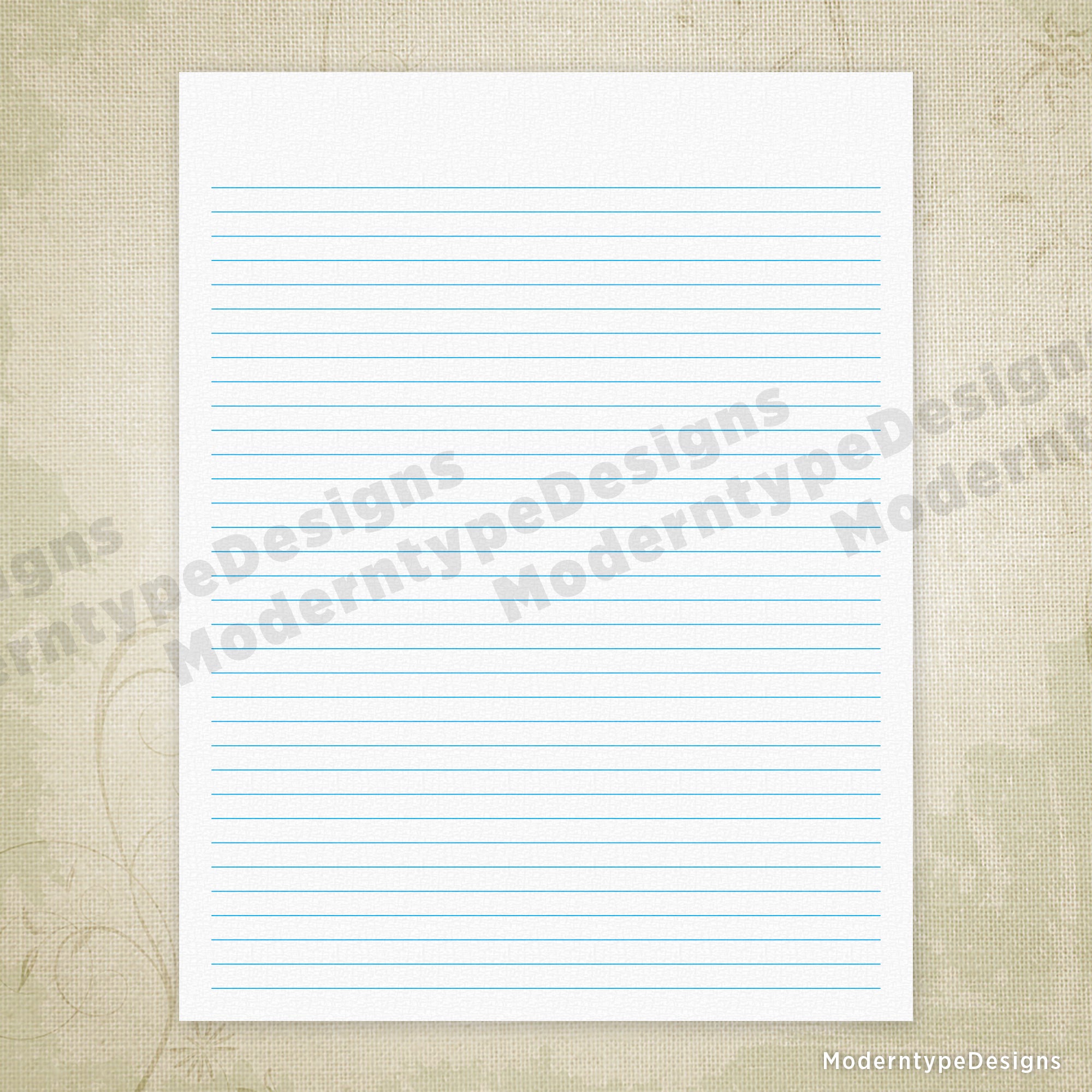 Lined Digital Paper Printable