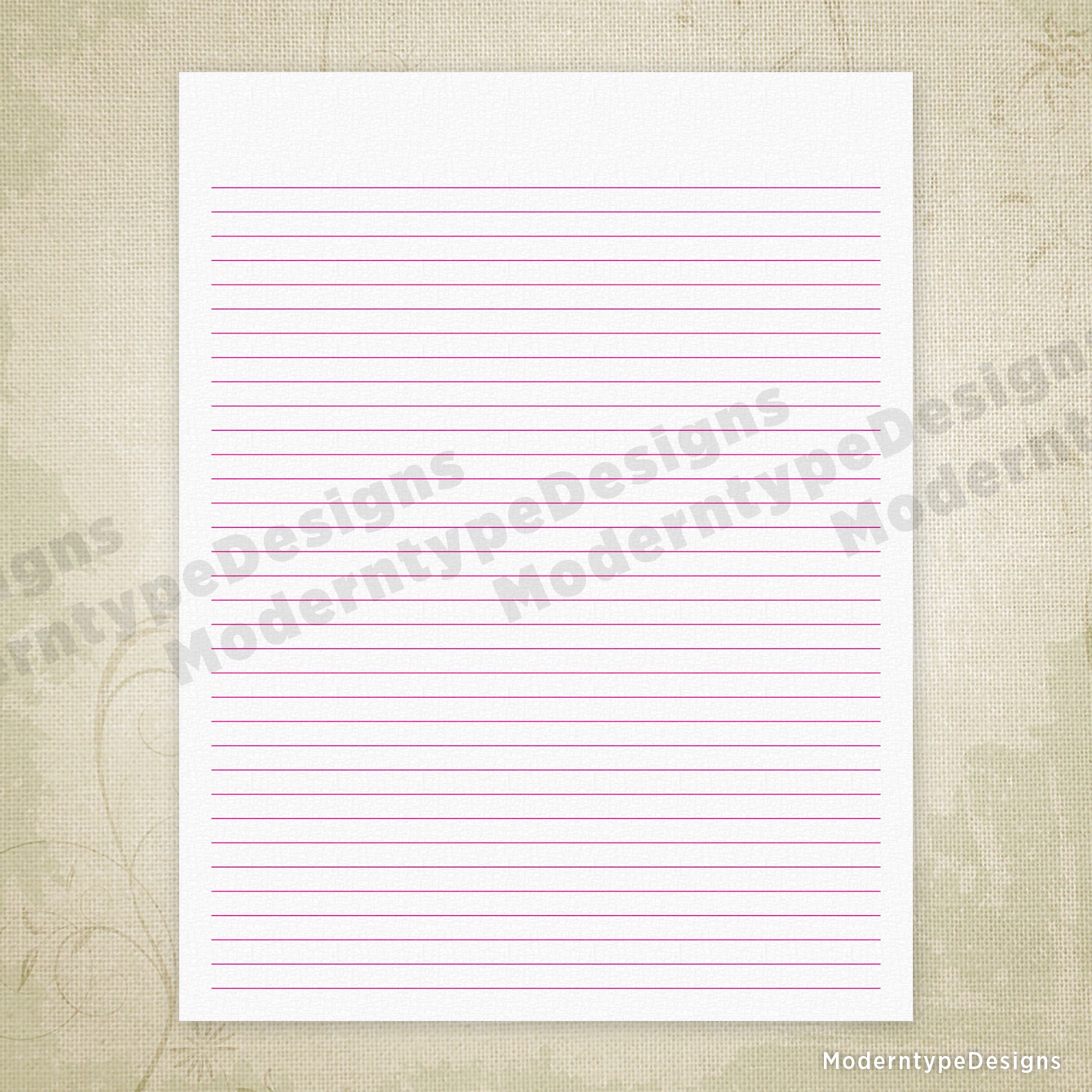 Lined Digital Paper Printable