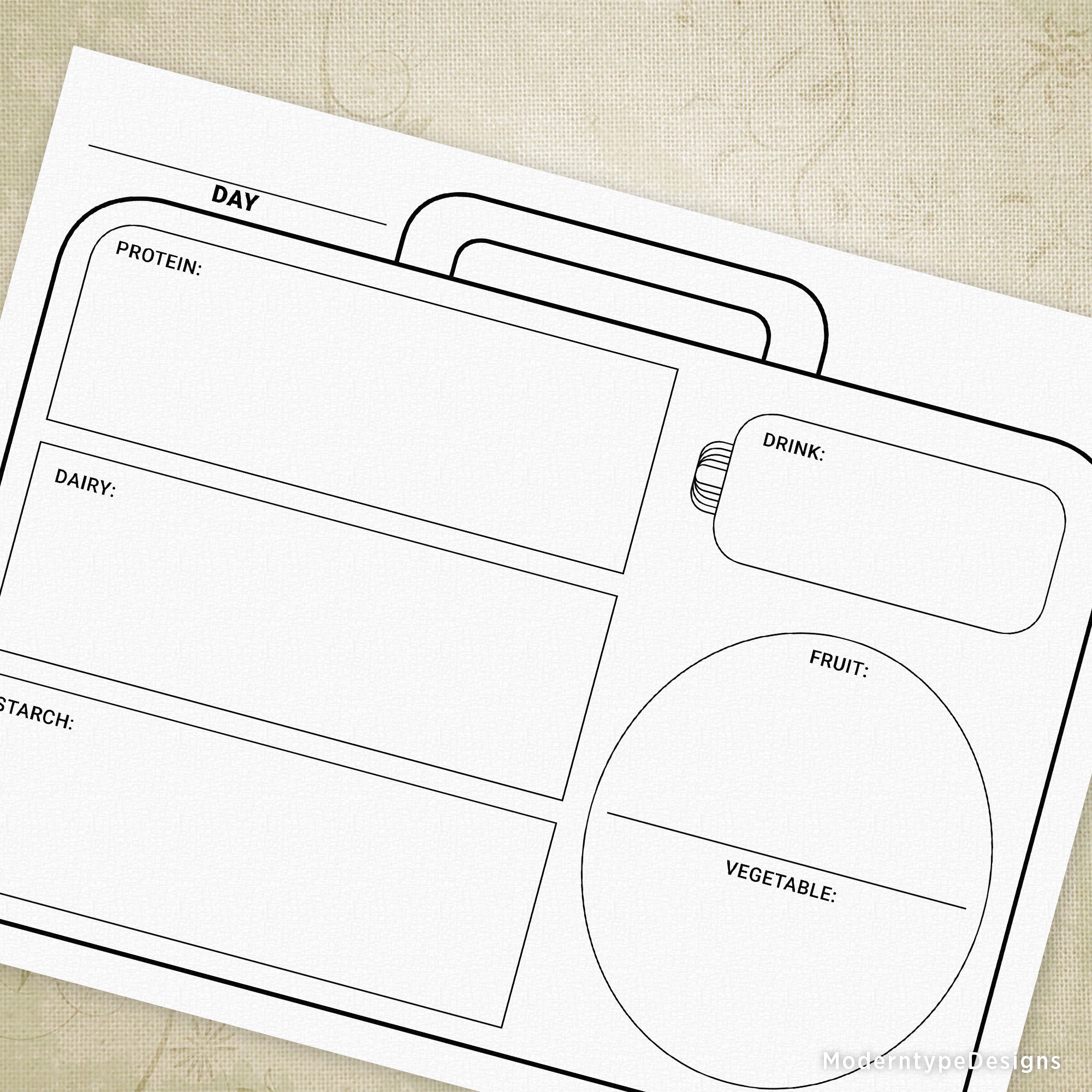 Kids Fun Lunch Planner Printable