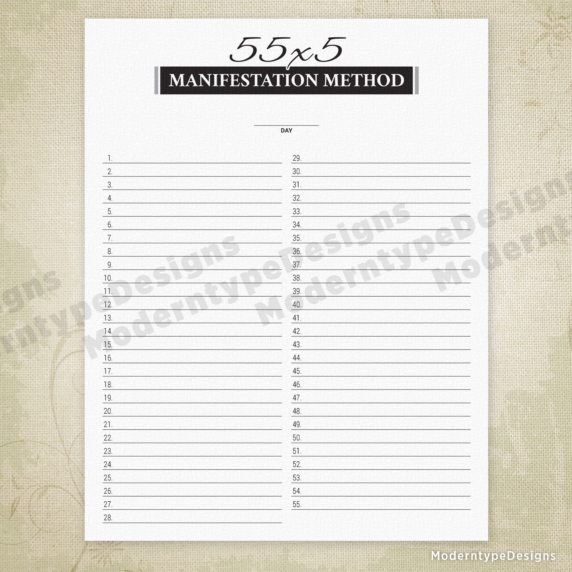 The Manifestation Method Kit Printable