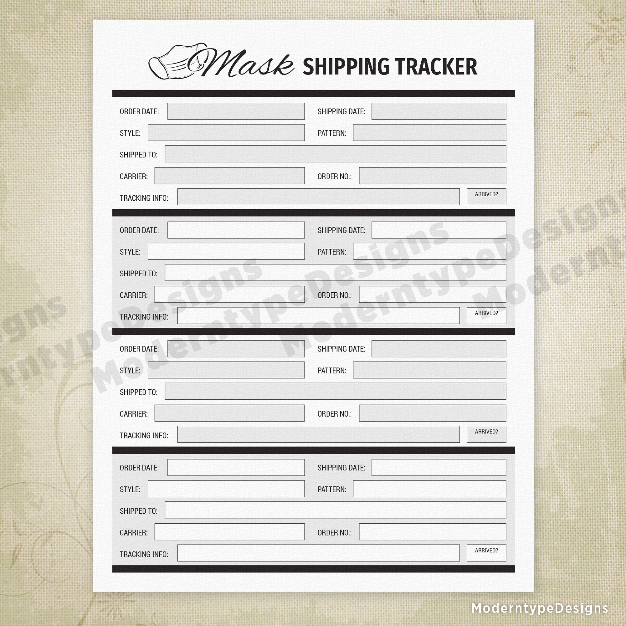 Mask Making Business Printable Kit