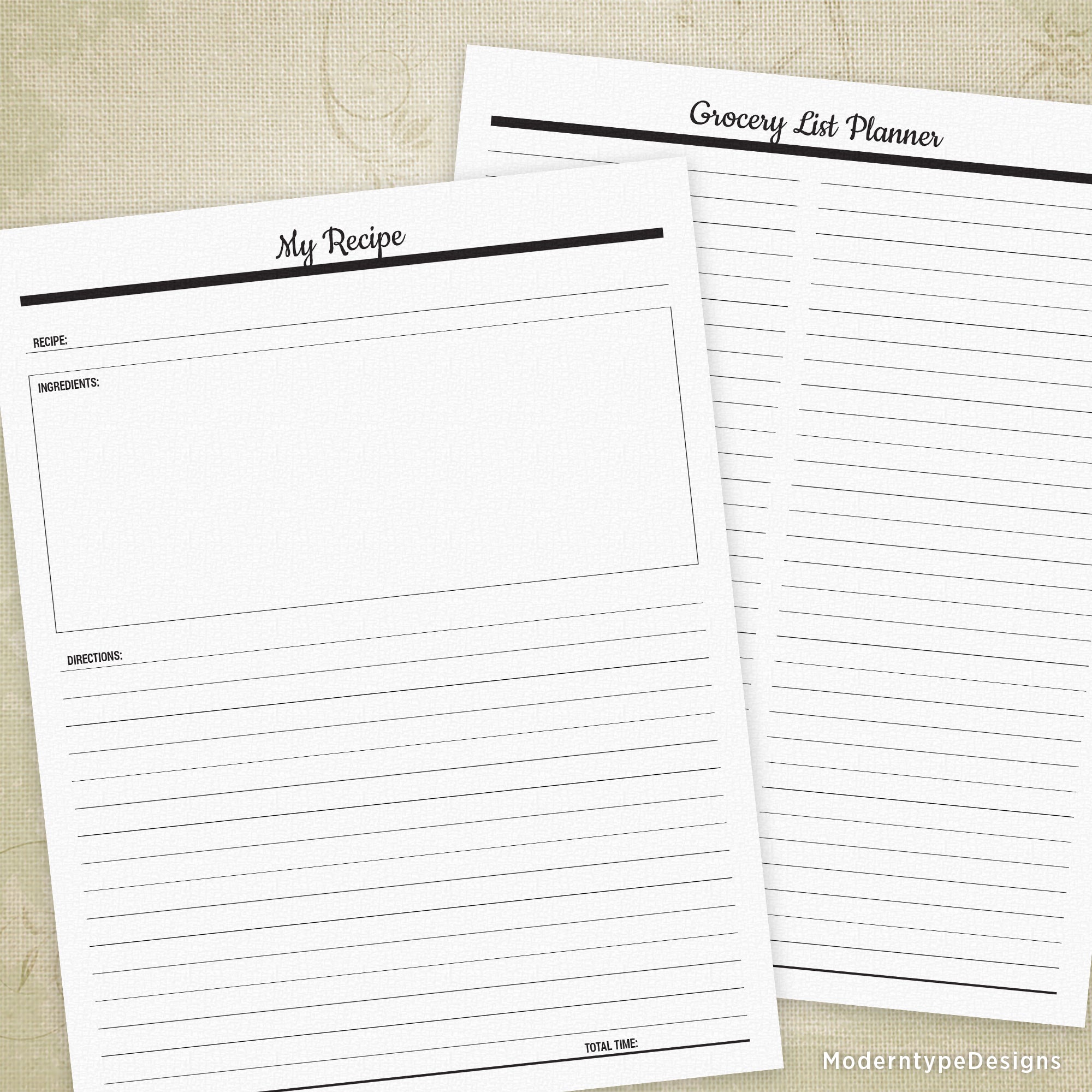 Meal Planner Printable Kit