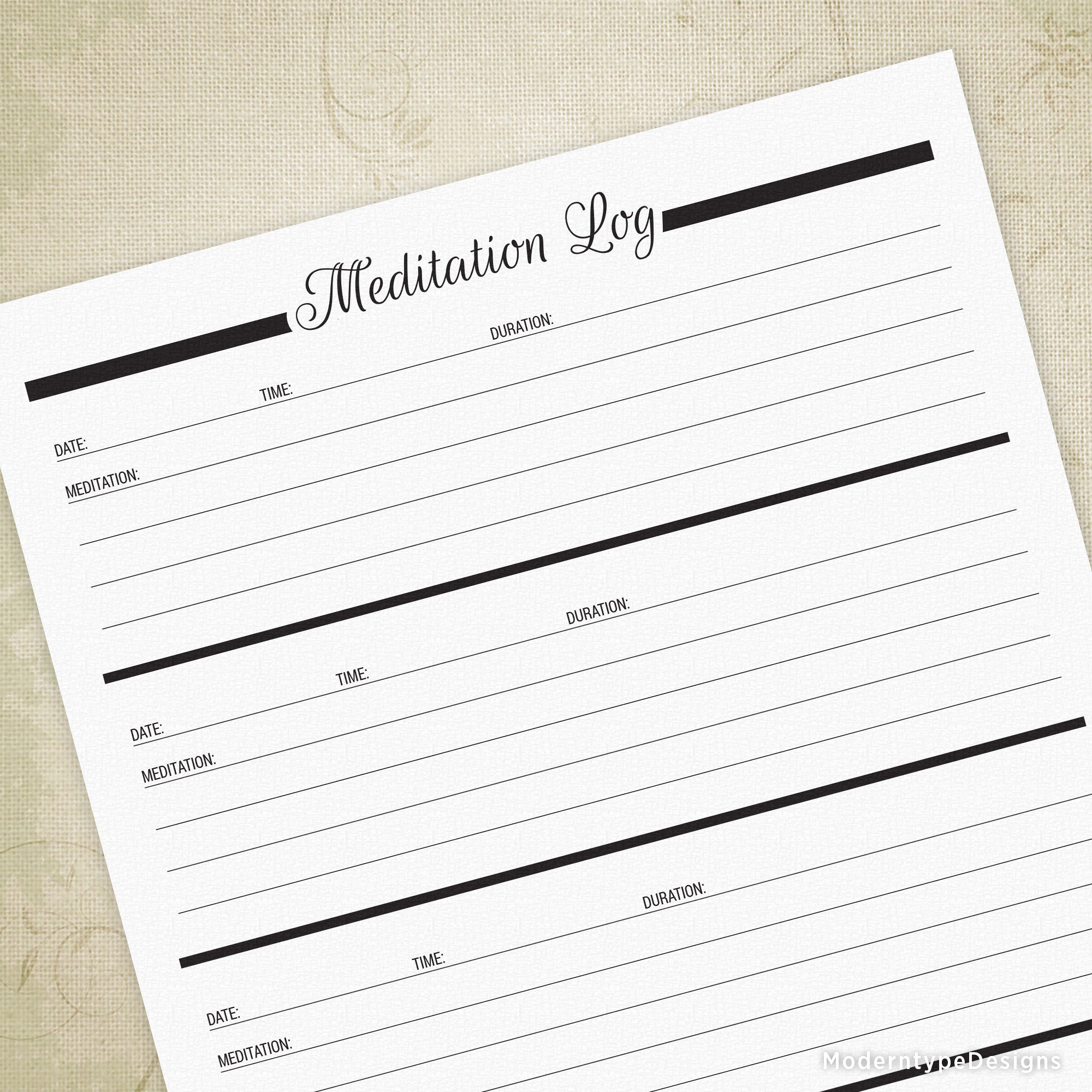 If you find that meditating might be a right fit for you, track your progress with a Meditation Log Printable PDF.