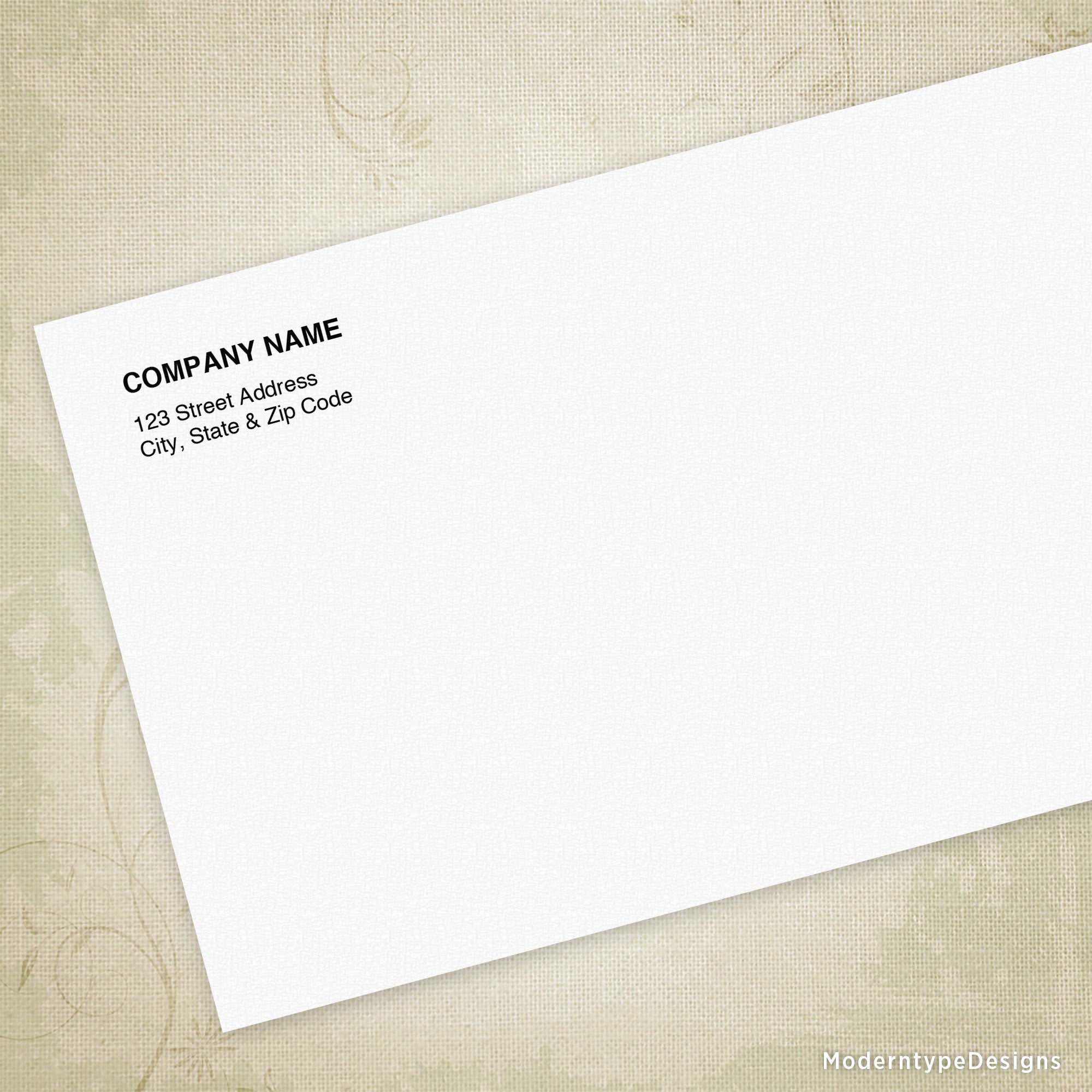 This is a PDF No. 10 Standard Envelope printable with 2 editable fields.