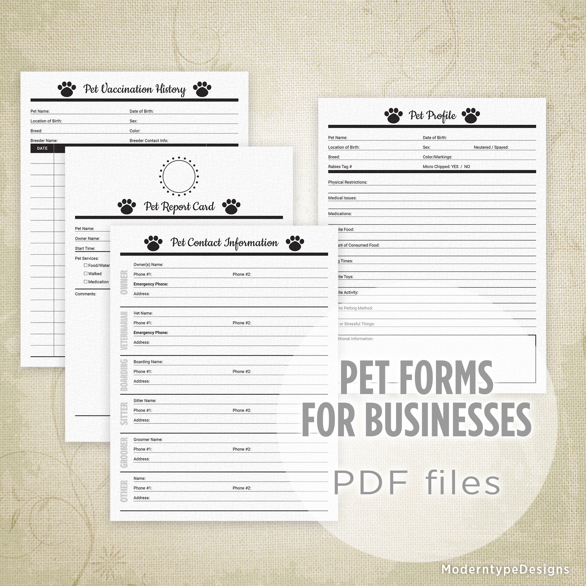 pet-forms-printable-kit-for-businesses for Printable Free Dog Grooming Forms Pet Forms Printable Kit for Businesses for Printable Free Dog Grooming Forms