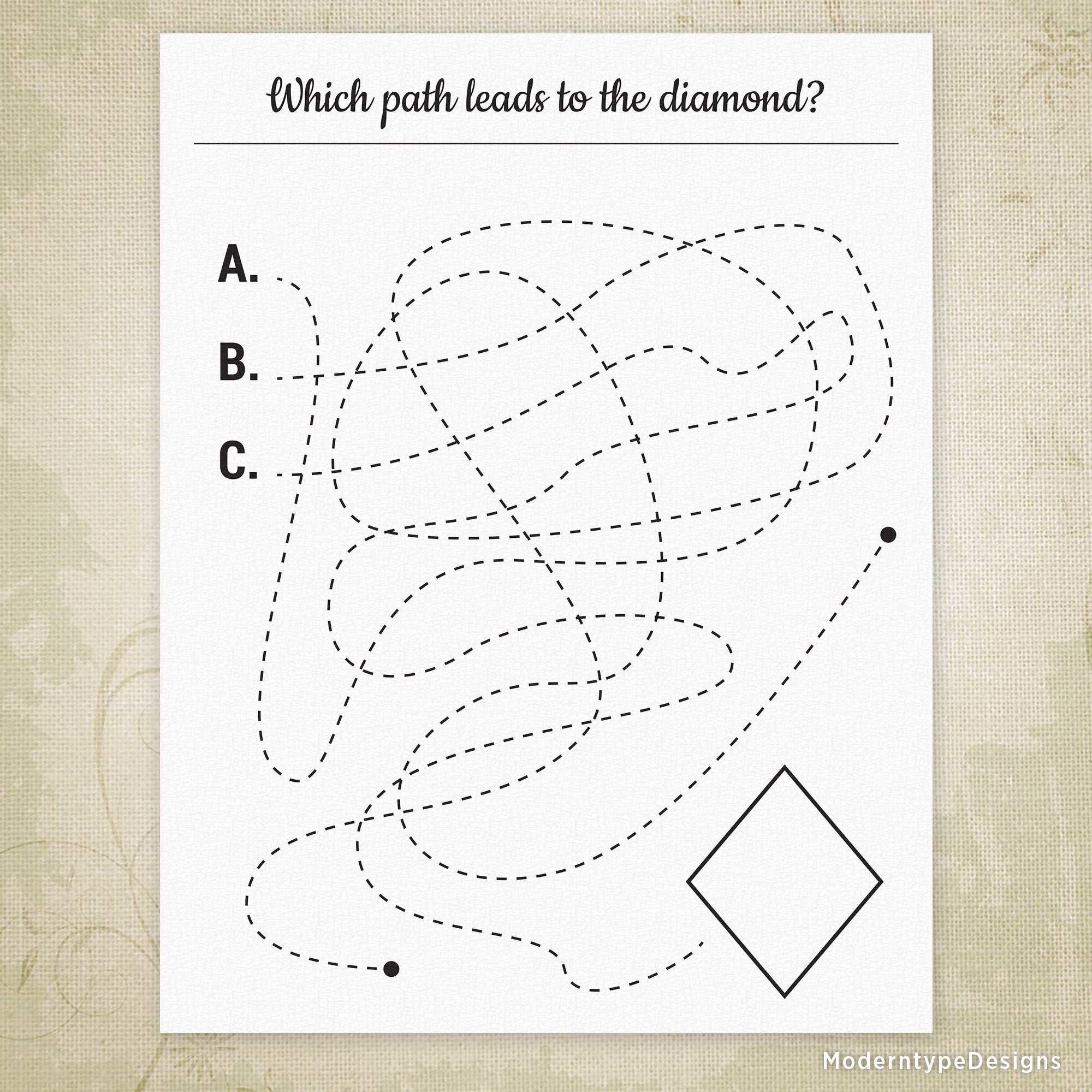Find the Path to the Shape Printable