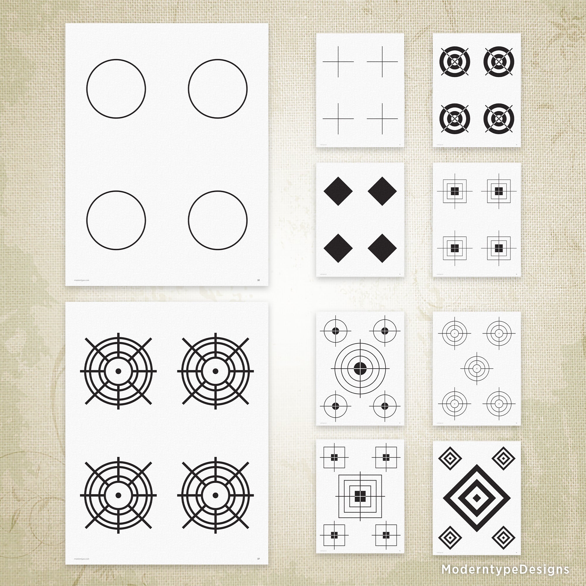 50 Shooting Targets Printable