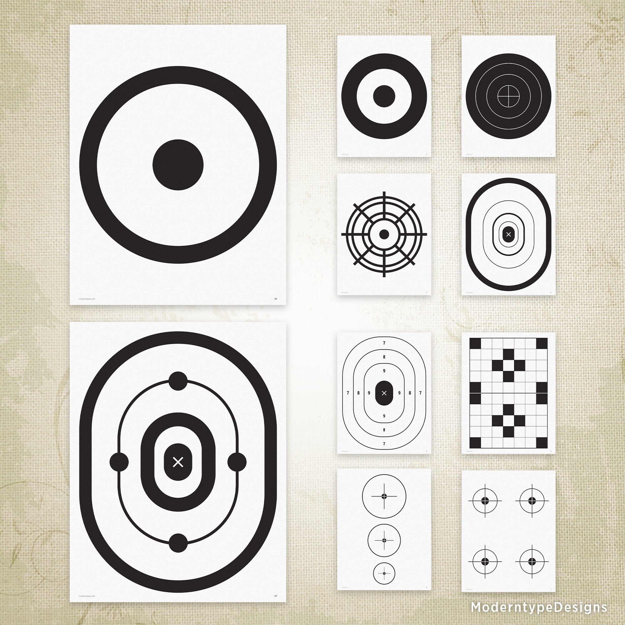 50 Shooting Targets Printable