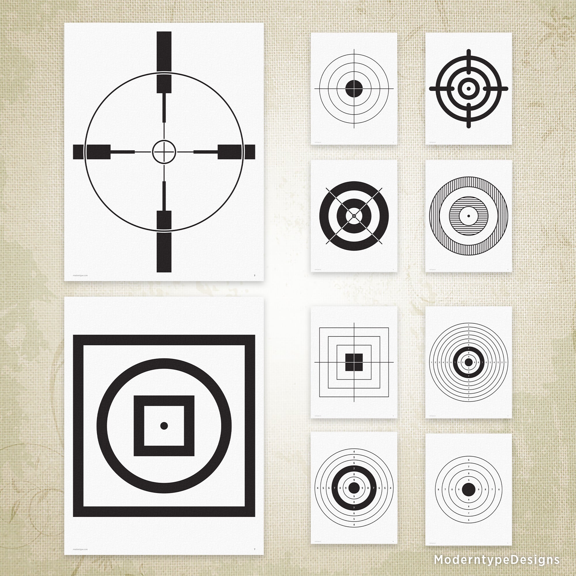 50 Shooting Targets Printable