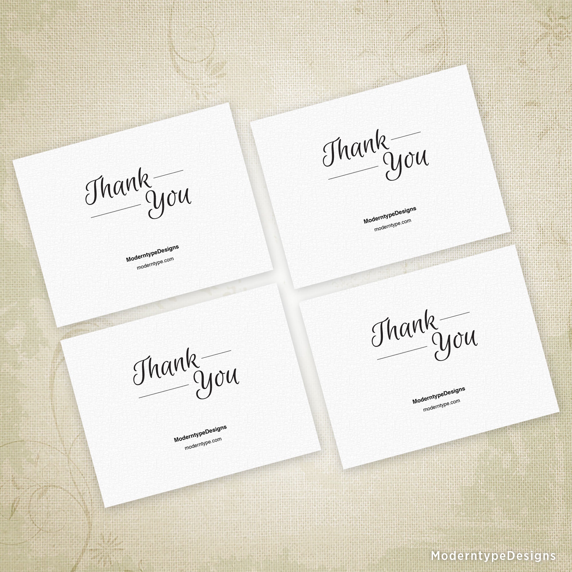 This is a Simple Thank You Card Printable PDF for 5.5 x 4.25" with editable fields. Include a simple, yet effective notecard with your items your are shipping to customers!