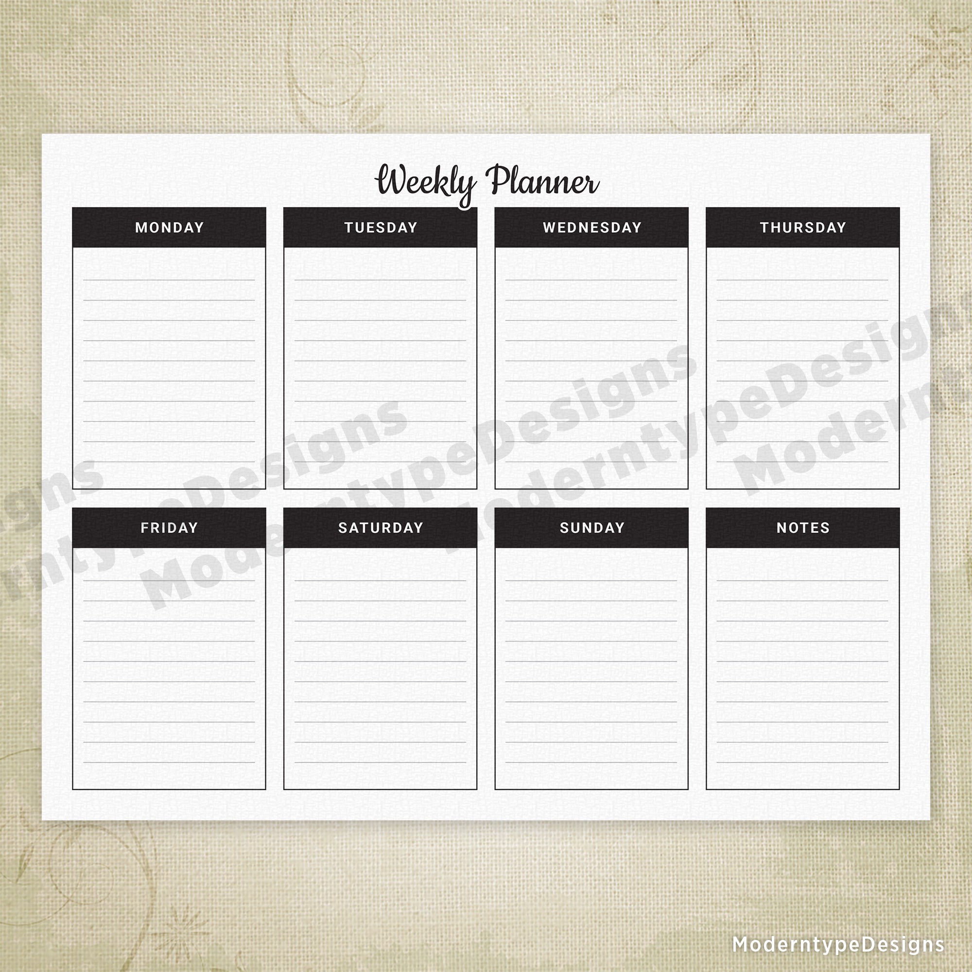 Weekly Planner Printable