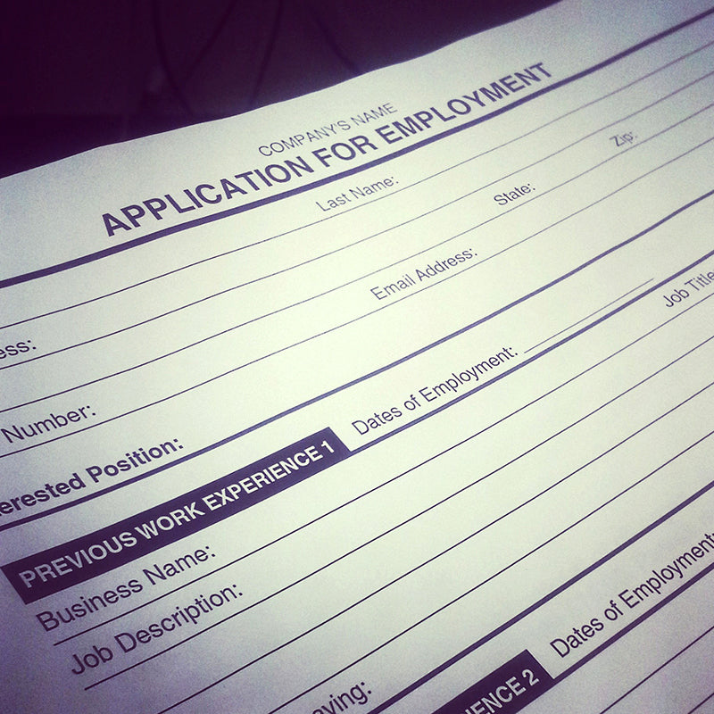 Application for Employment Printable Form