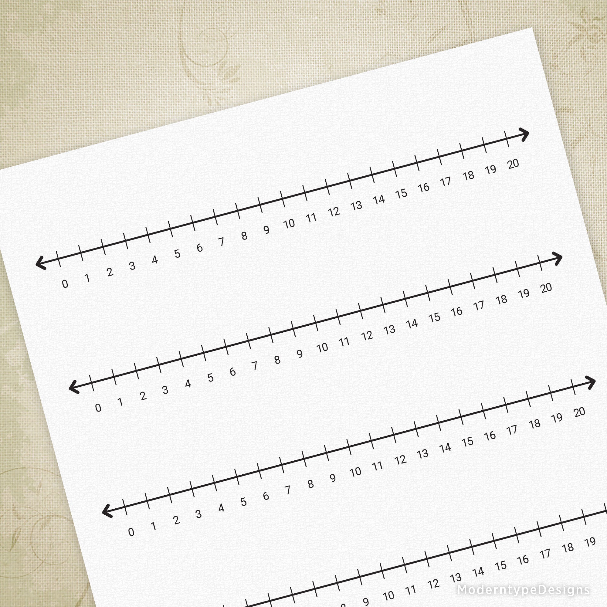 Practice number recognition and counting skills with this versatile 0 to 20 Number Lines Printable PDF. Featuring number lines from 0 to 20, these sheets are ideal for early learners mastering foundational math concepts. Perfect for classroom instruction, homework assignments, or independent study sessions at home.