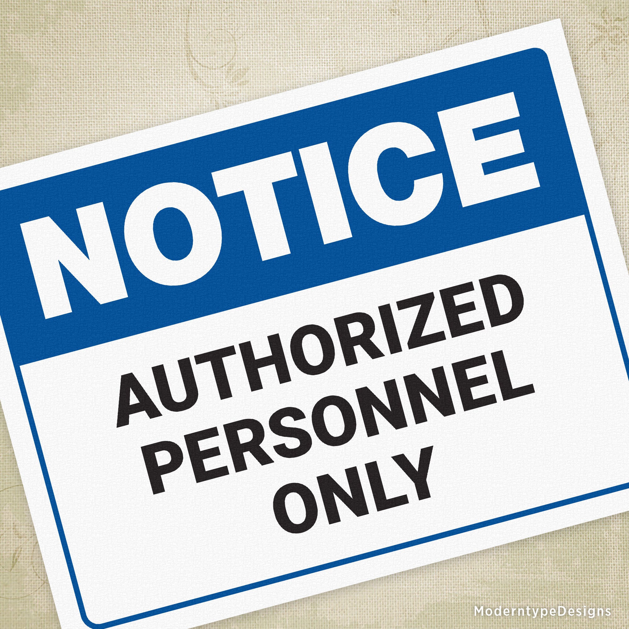 Authorized Personnel Only Printable Sign