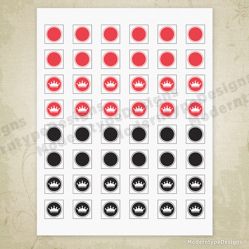 Checkers with Board Printable