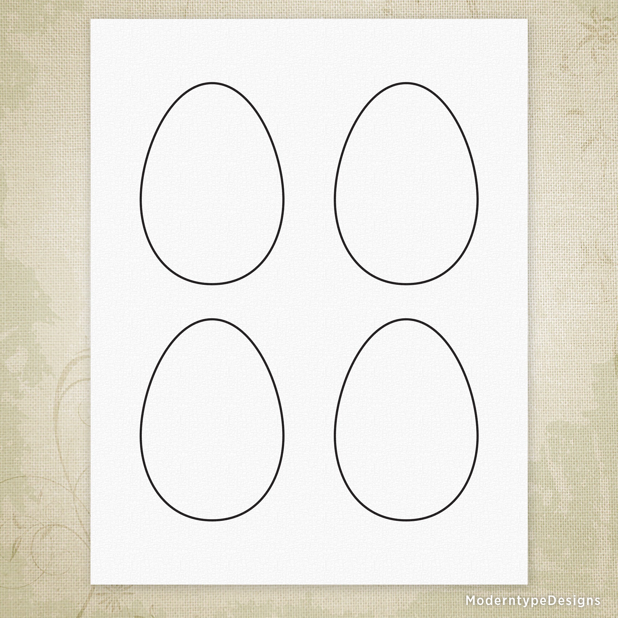 Easter Eggs Template Printable