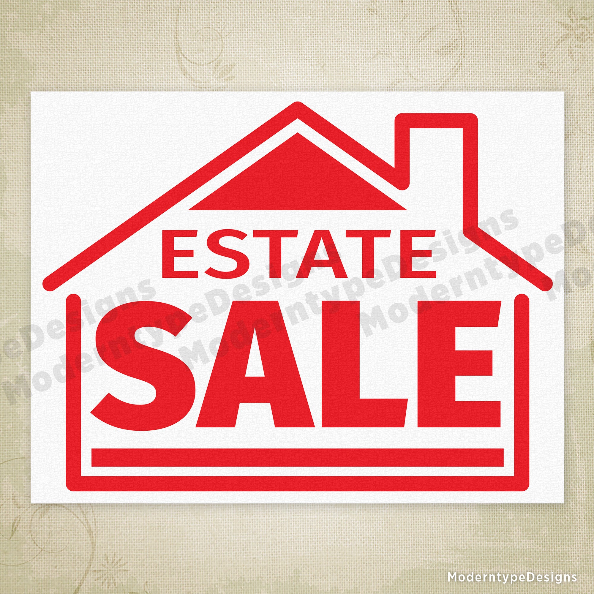 Estate Sale Flyer Printable Sign