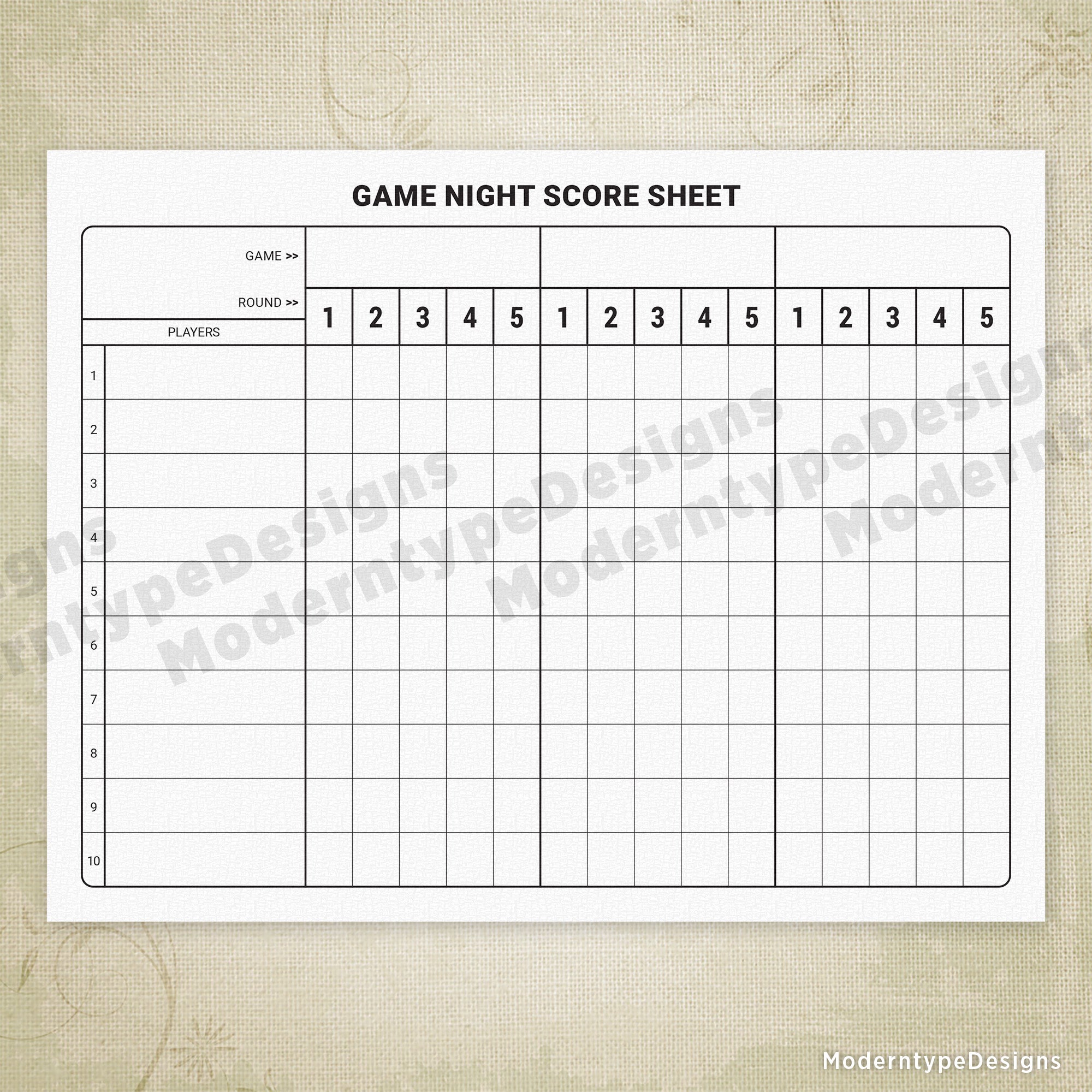 Game Night Score Sheet Printable - for Players game-night-score-sheet-printable-for-players