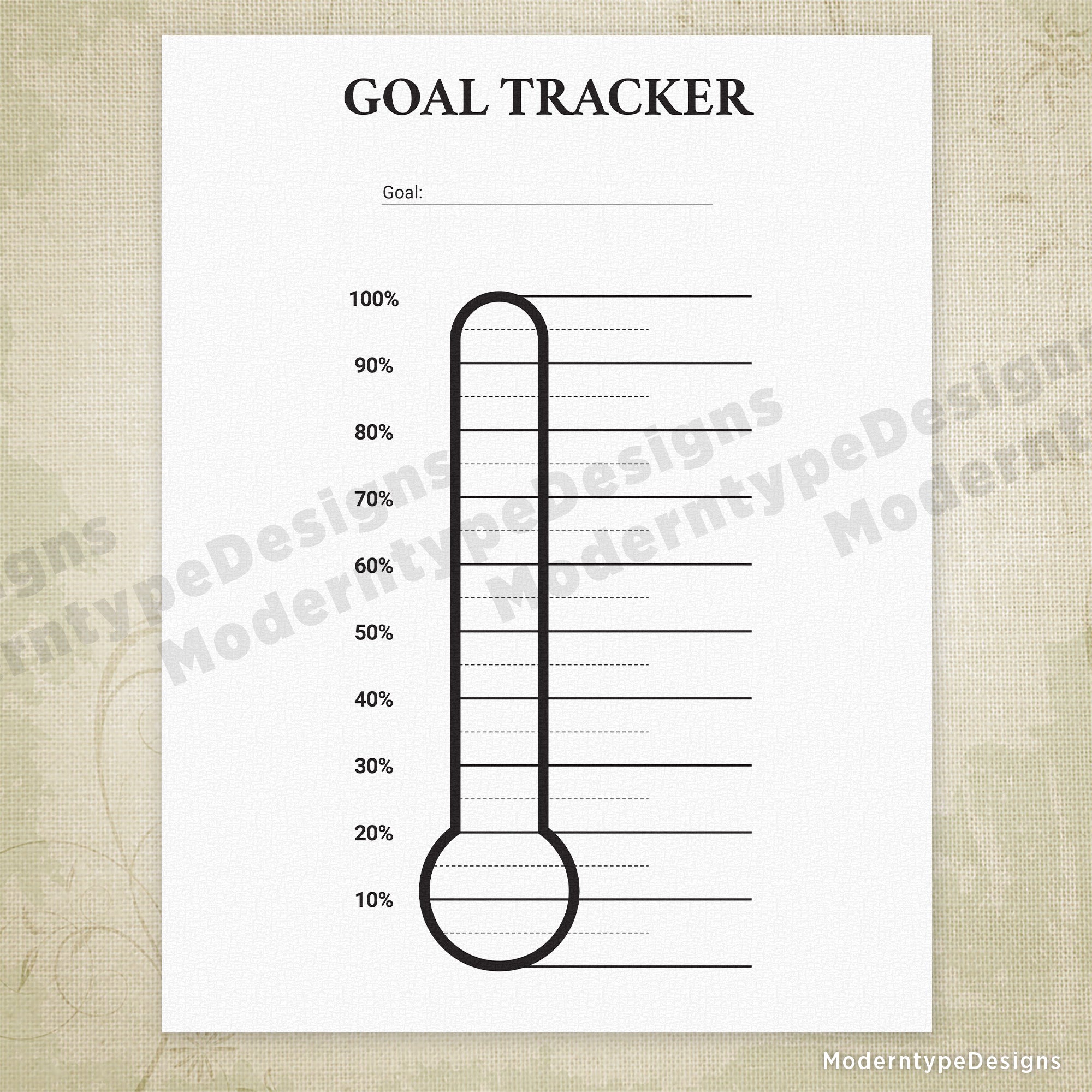 Goal Tracker Printable