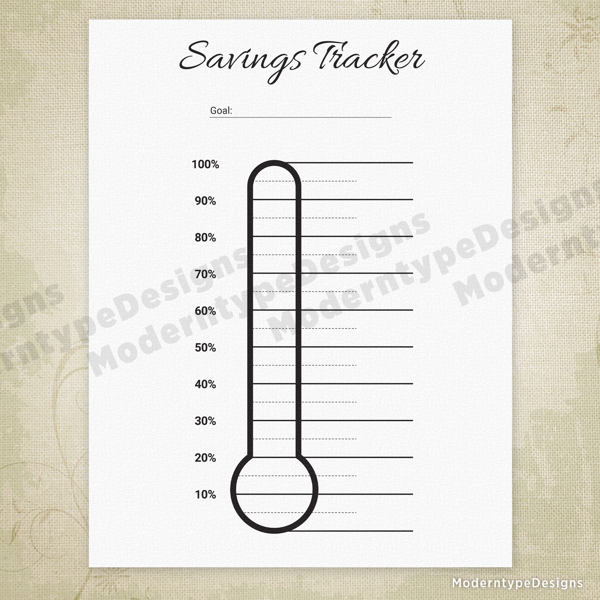 Savings Tracker Printable