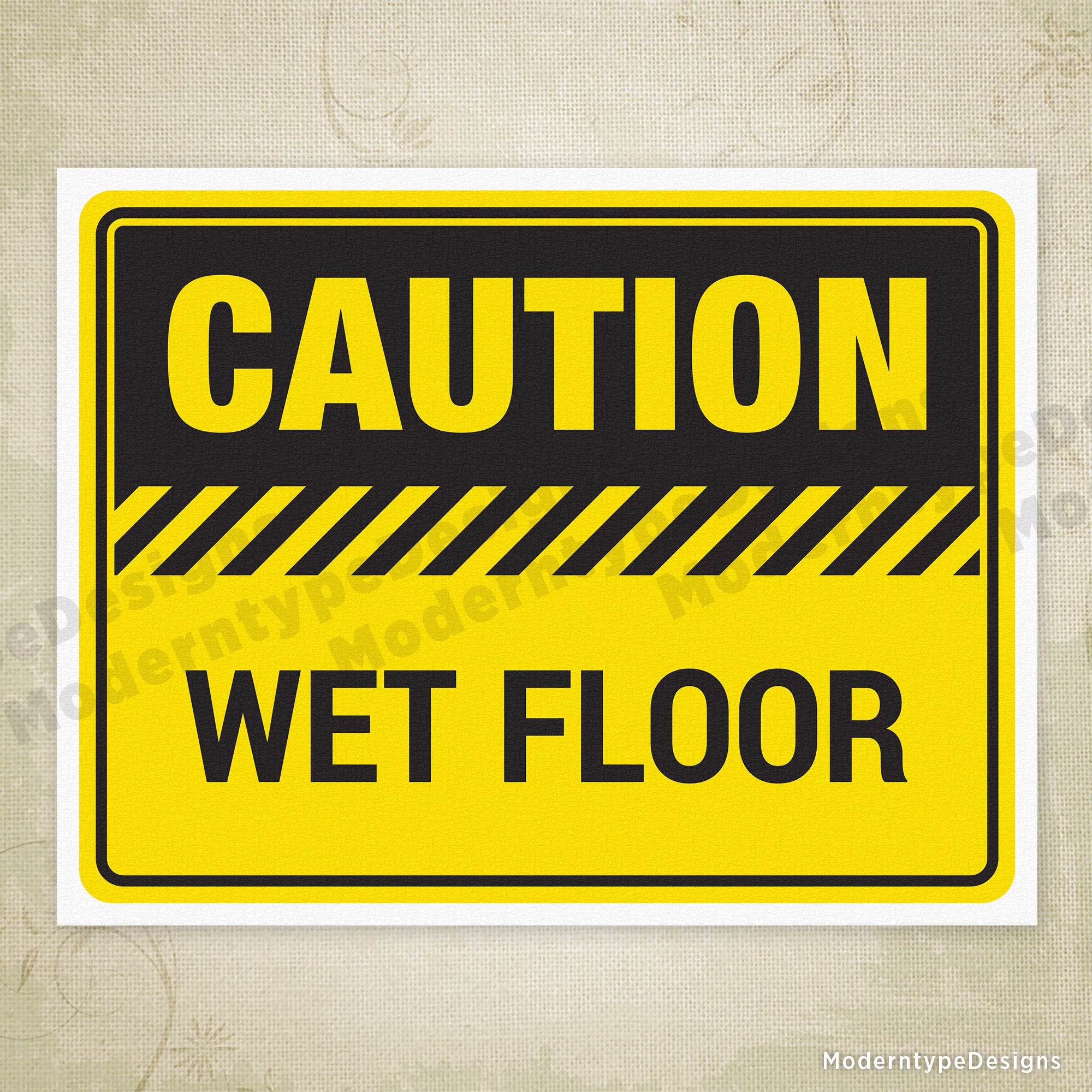 Caution Wet Floor Printable Sign