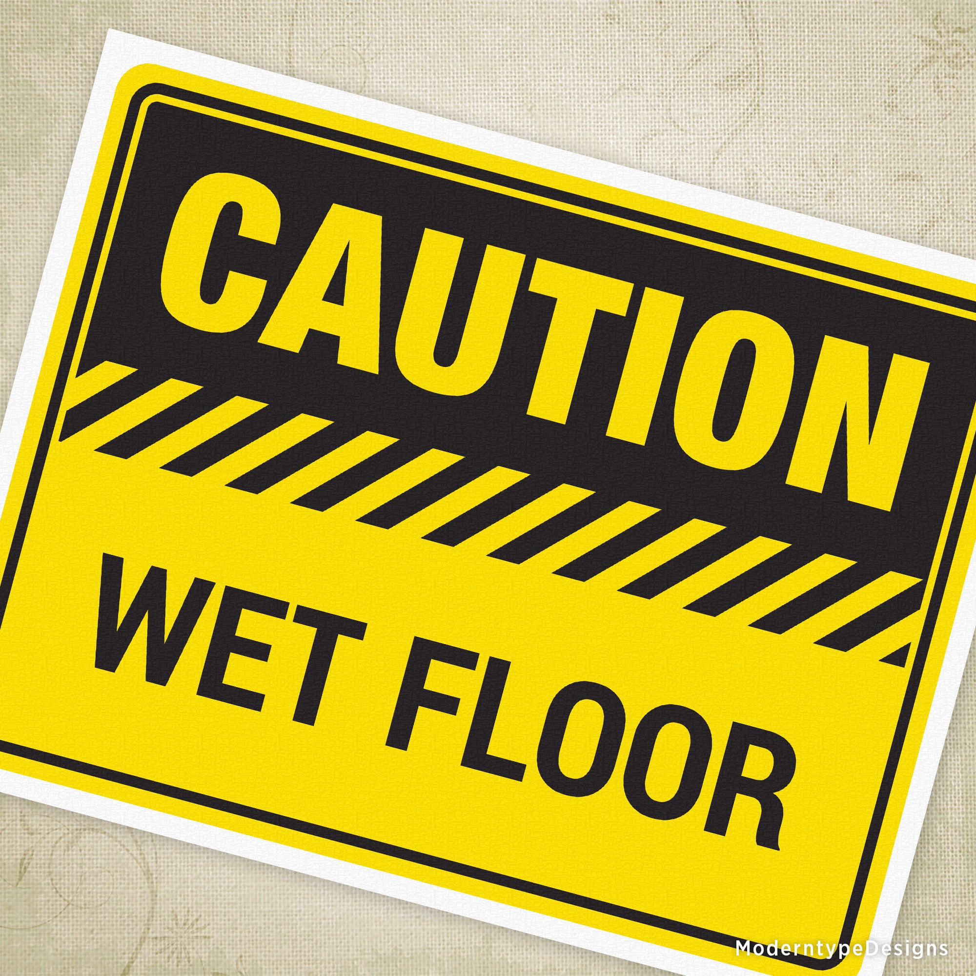 Caution Wet Floor Printable Sign