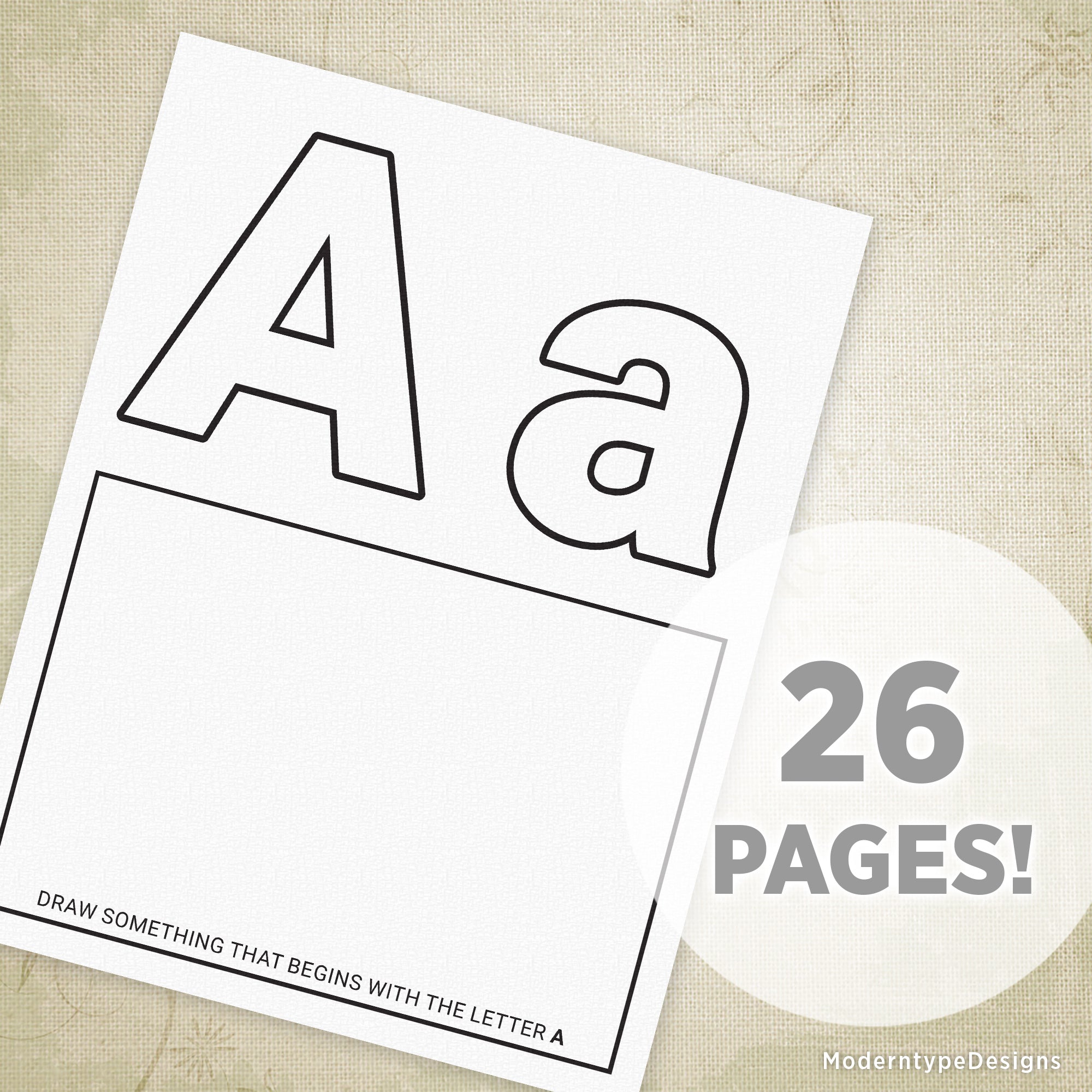 A-Z Alphabet Coloring Pages Printable