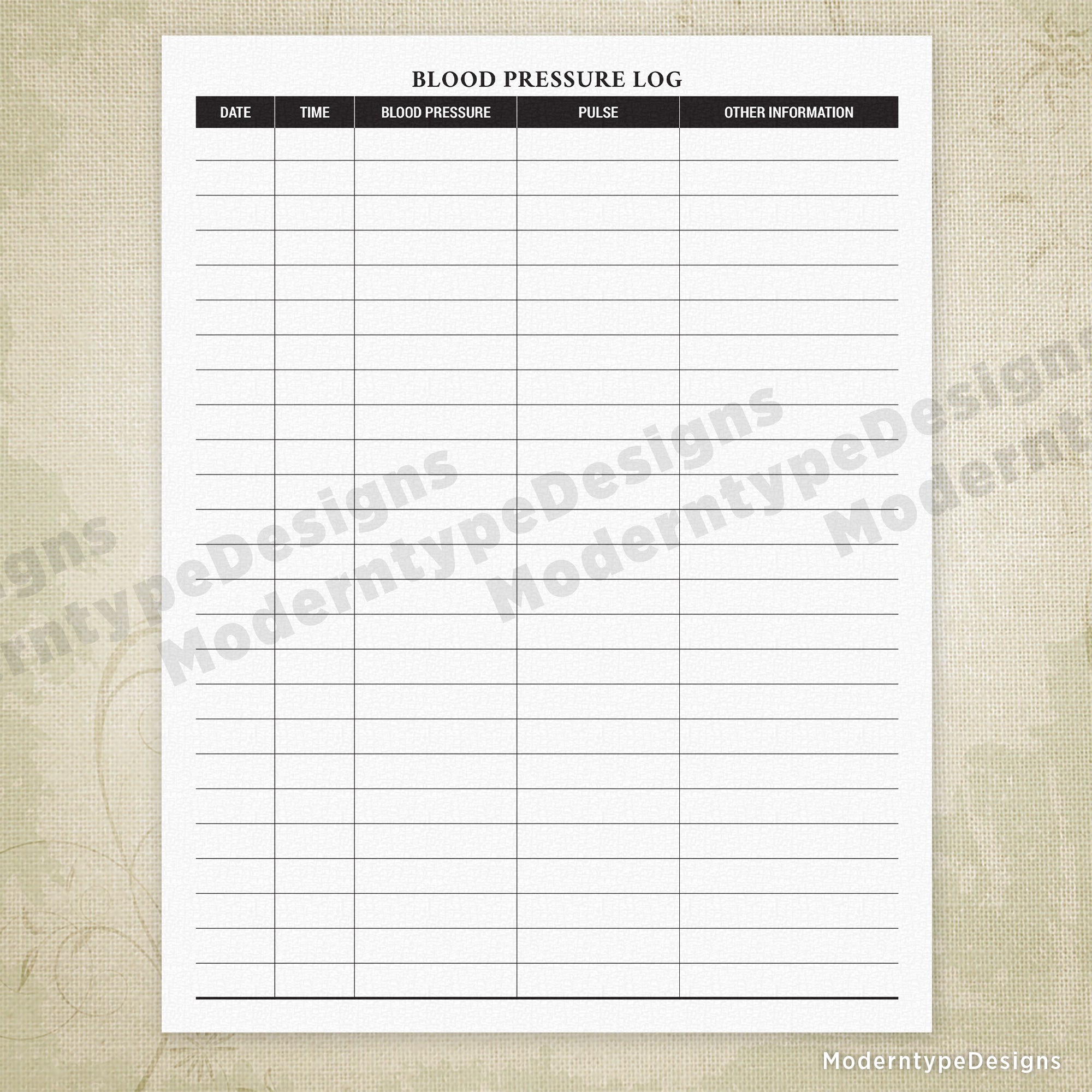 Blood Pressure Log Printable Form blood-pressure-log-printable-form
